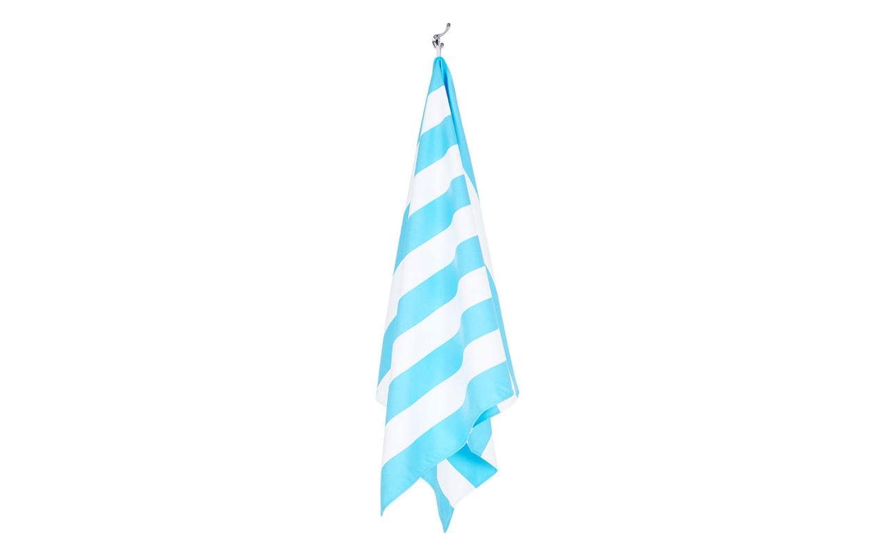 Dock & Bay Strandtuch CABANA – 90 × 200 cm, Weiss/Hellblau, Polyester/Polyamid