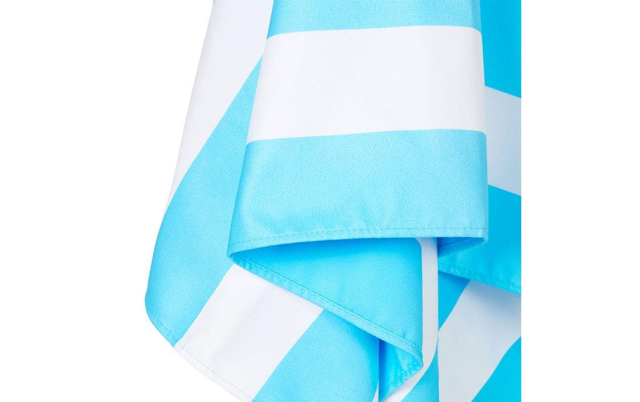 Dock & Bay Strandtuch CABANA – 90 × 200 cm, Weiss/Hellblau, Polyester/Polyamid