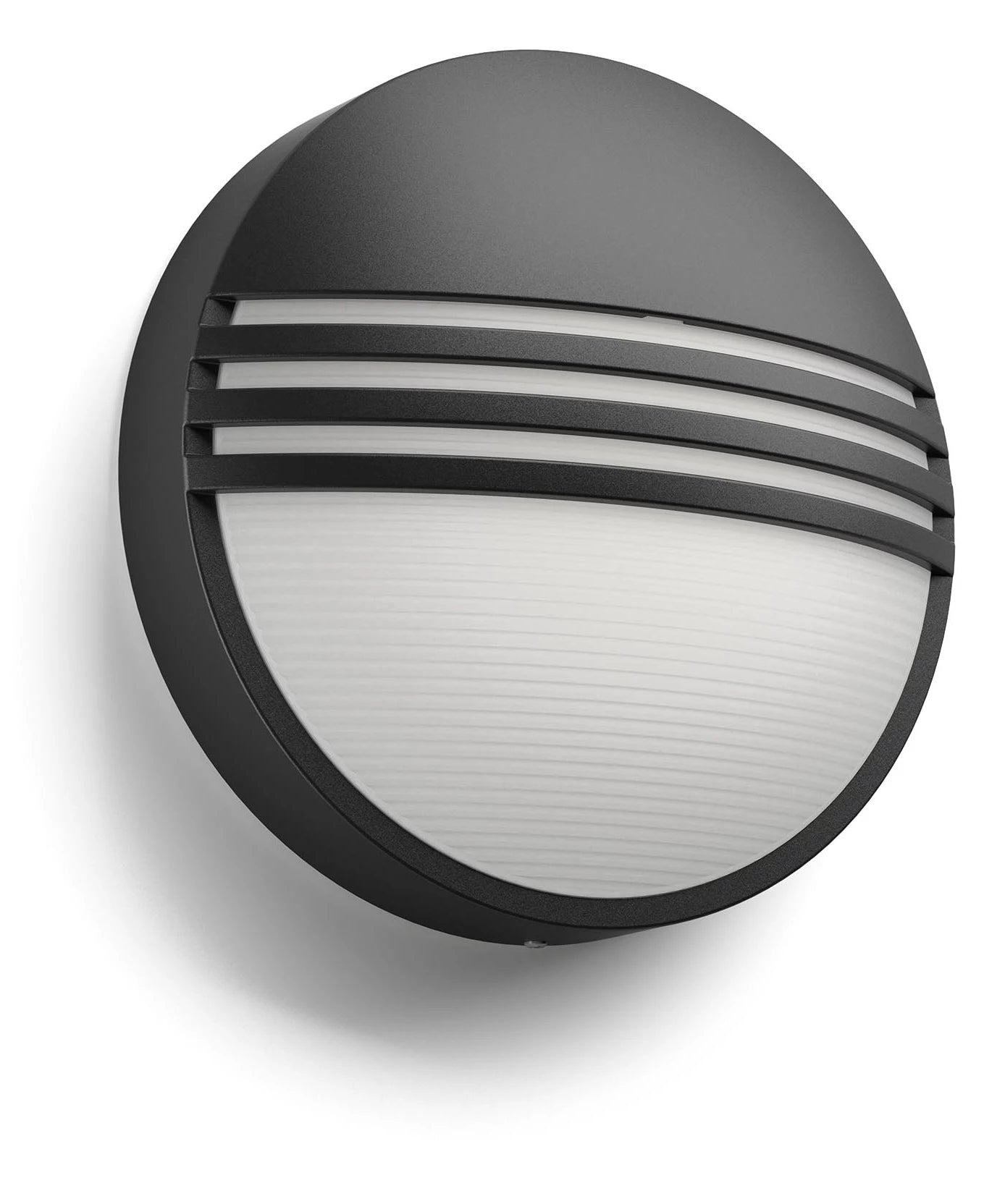 Philips by Signify Philips Aussenwandleuchte – 600 lm, 6 W – Warmweiss, 2700 K – IP44 – Netzbetrieb – Schwarz – Kunststoff