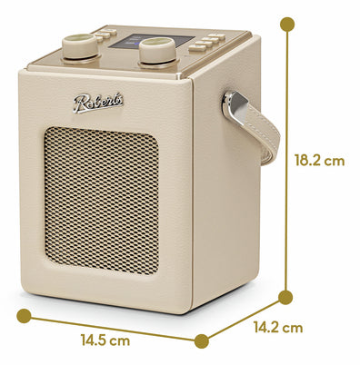Roberts Radio Roberts Revival Mini 2 – DAB-/Internetradio – Portabel – UKW, Bluetooth, Akkubetrieb – Creme