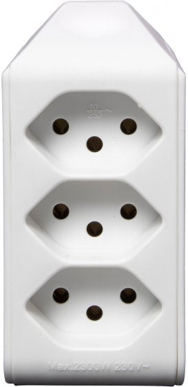 Brennenstuhl Steckdosenleiste, 3×T13, Eingang T12, drehbar 300°, ohne Schalter – weiss