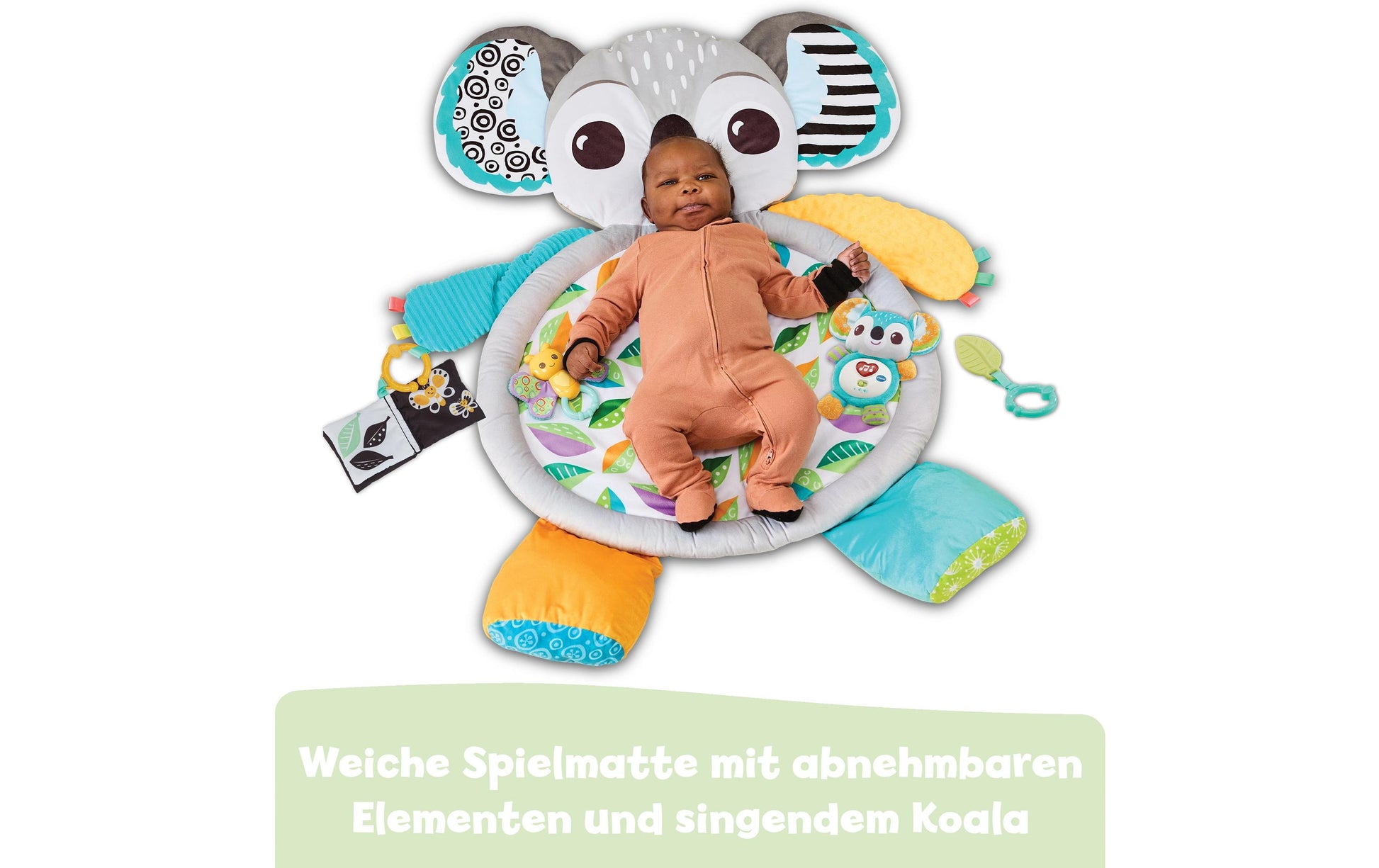 VTech Koala Krabbeldecke – 80 × 100 cm – Stoff, Vlies – Mehrfarbig – ab 0 Jahren