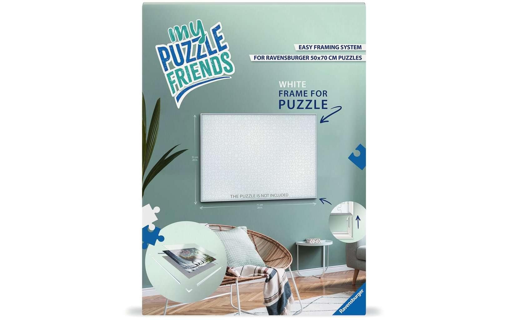 Ravensburger Puzzle-Rahmen – für 1000 Teile – 50,4 × 70,4 × 1,8 cm, weiss