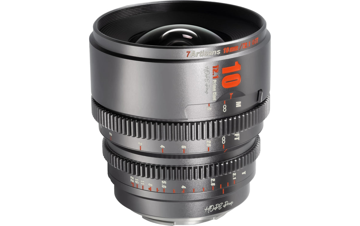 7Artisans 10T21TG-R 10 mm T2.1 Kinoobjektiv – für Canon RF – 77 mm Filter