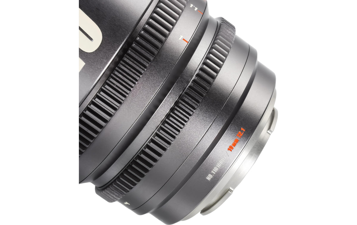 7Artisans 10T21TG-X Fujifilm X-Mount Kinoobjektiv – 10 mm T2,1 – für Fujifilm