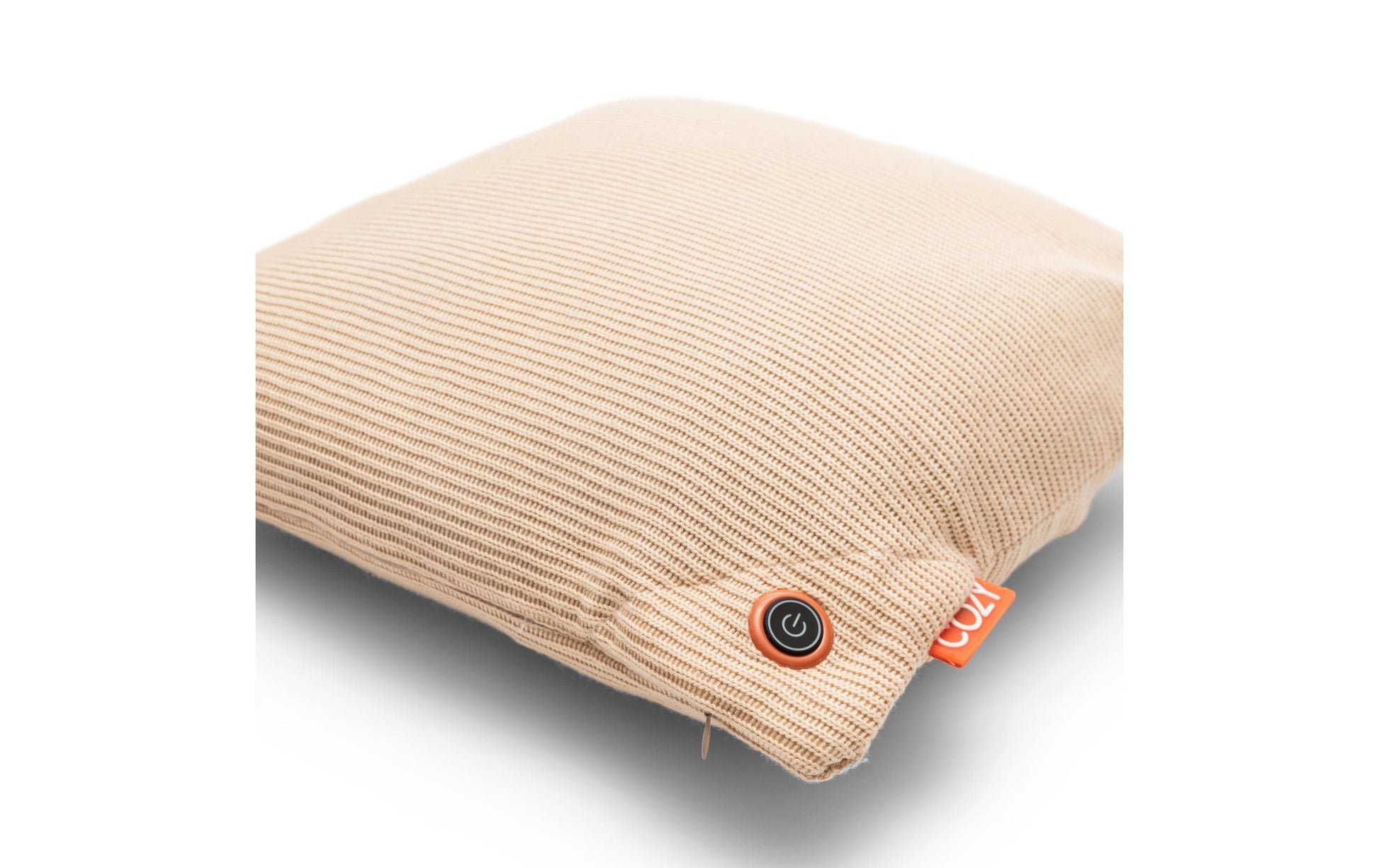 Bodi-Tek Una Heizkissen – 45 × 45 cm, Strickbezug, mit Powerbank 10'000 mAh, 3 Heizstufen, Beige
