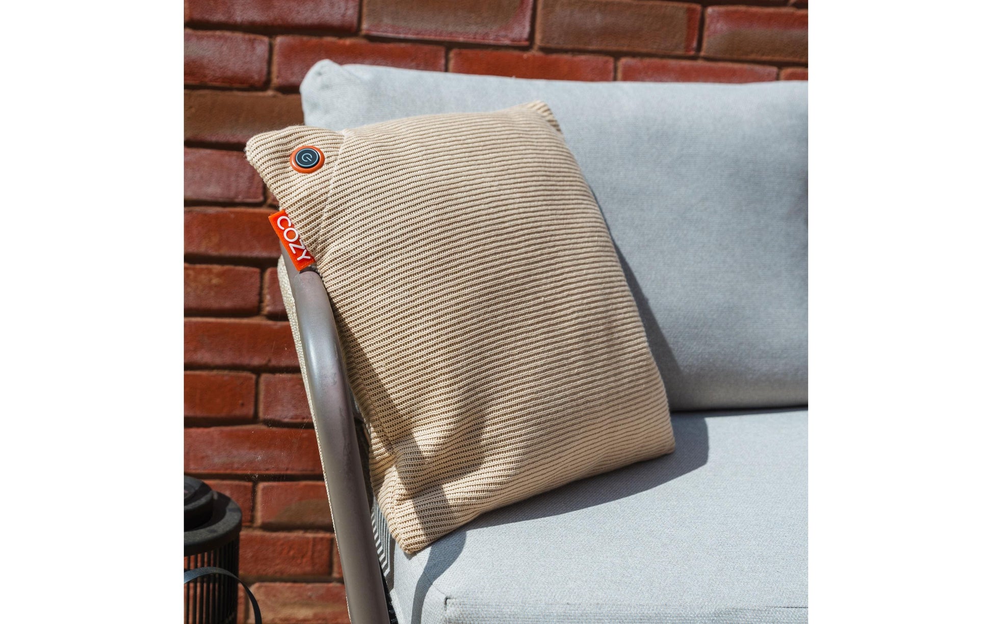 Bodi-Tek Una Heizkissen – 45 × 45 cm, Strickbezug, mit Powerbank 10'000 mAh, 3 Heizstufen, Beige