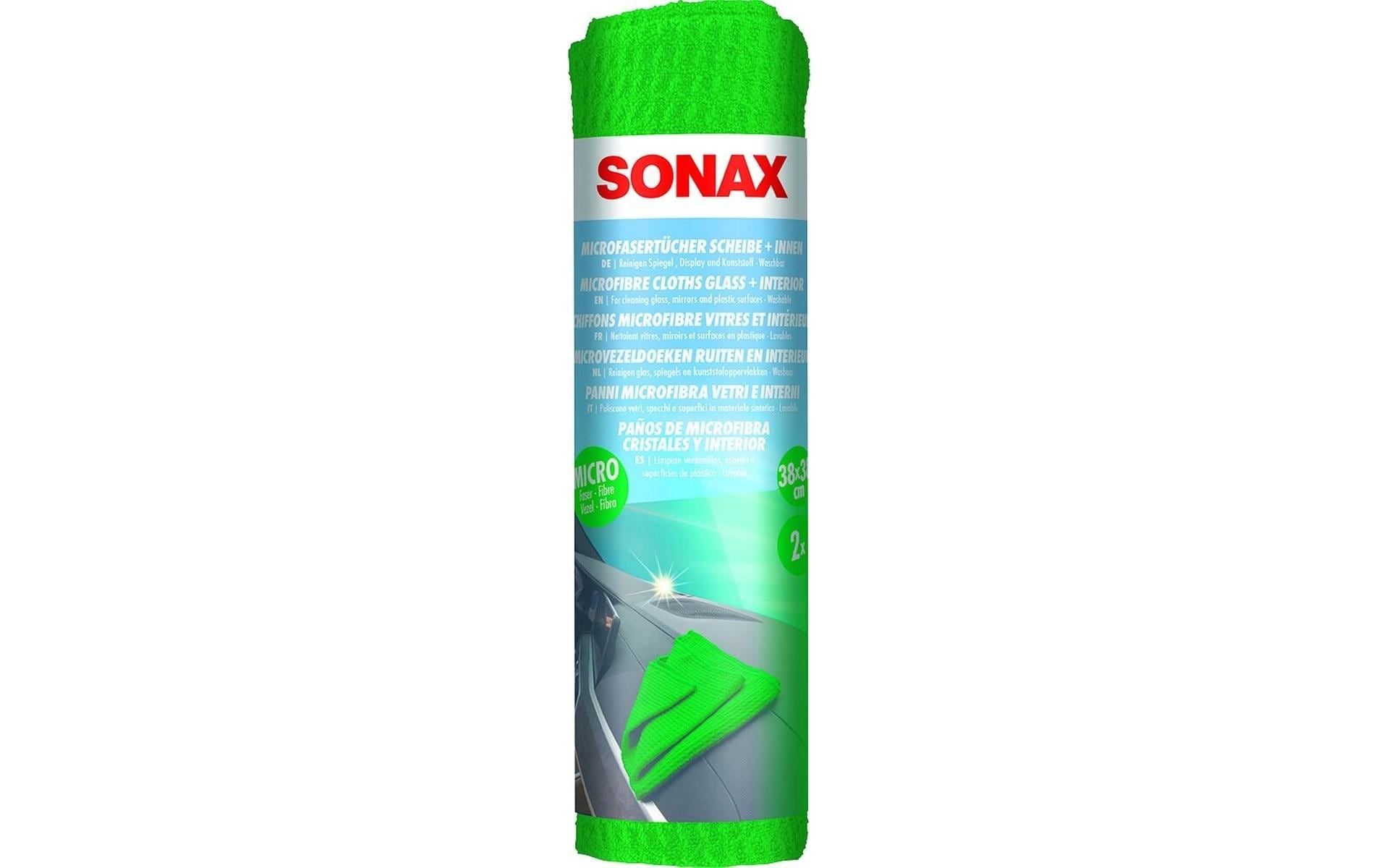Sonax Mikrofasertuch – Grün – 38 × 38 cm