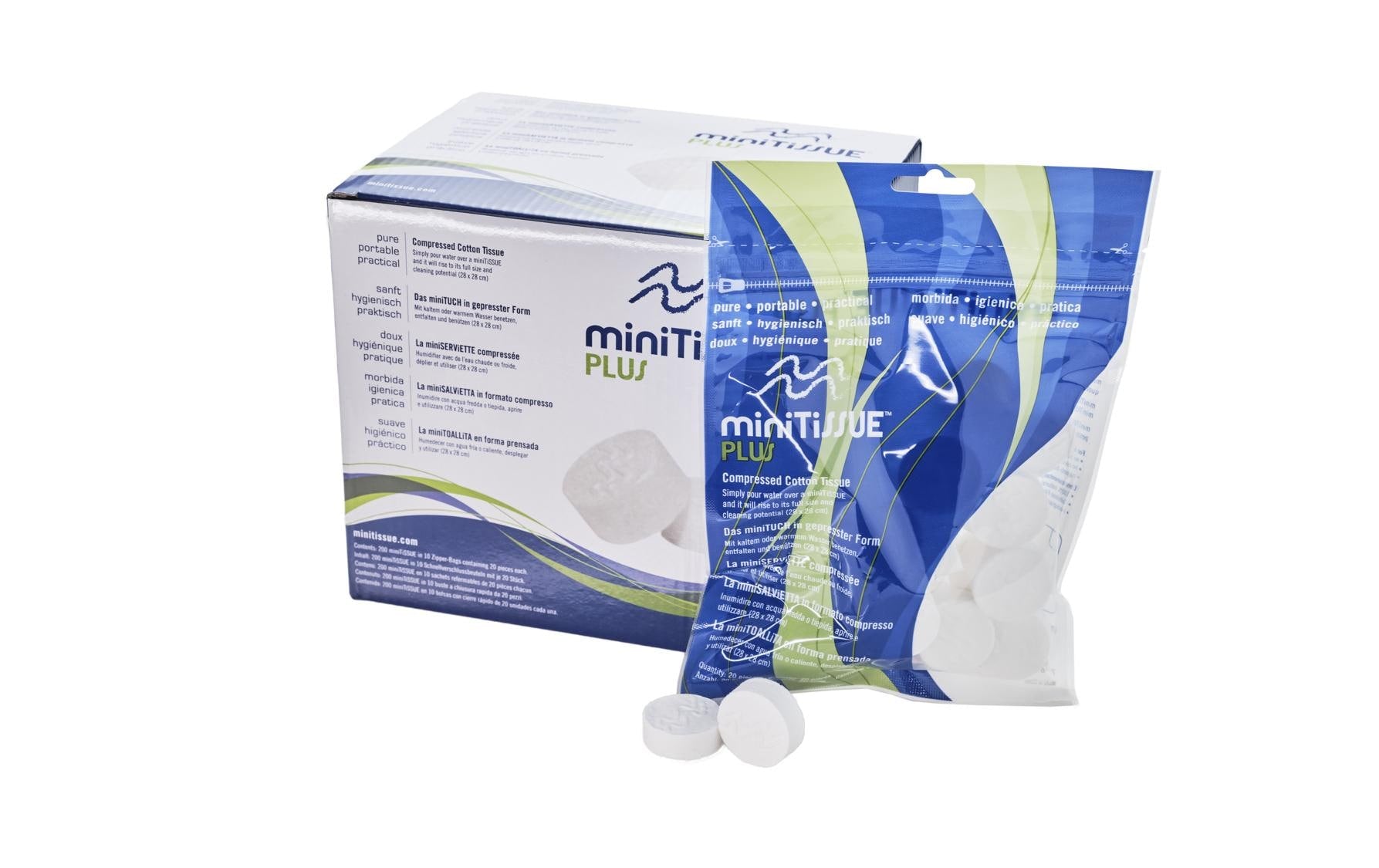 Minitissue BoxBC200 Plus Kosmetiktücher – 1-lagig – 10 Boxen à 20 Tücher