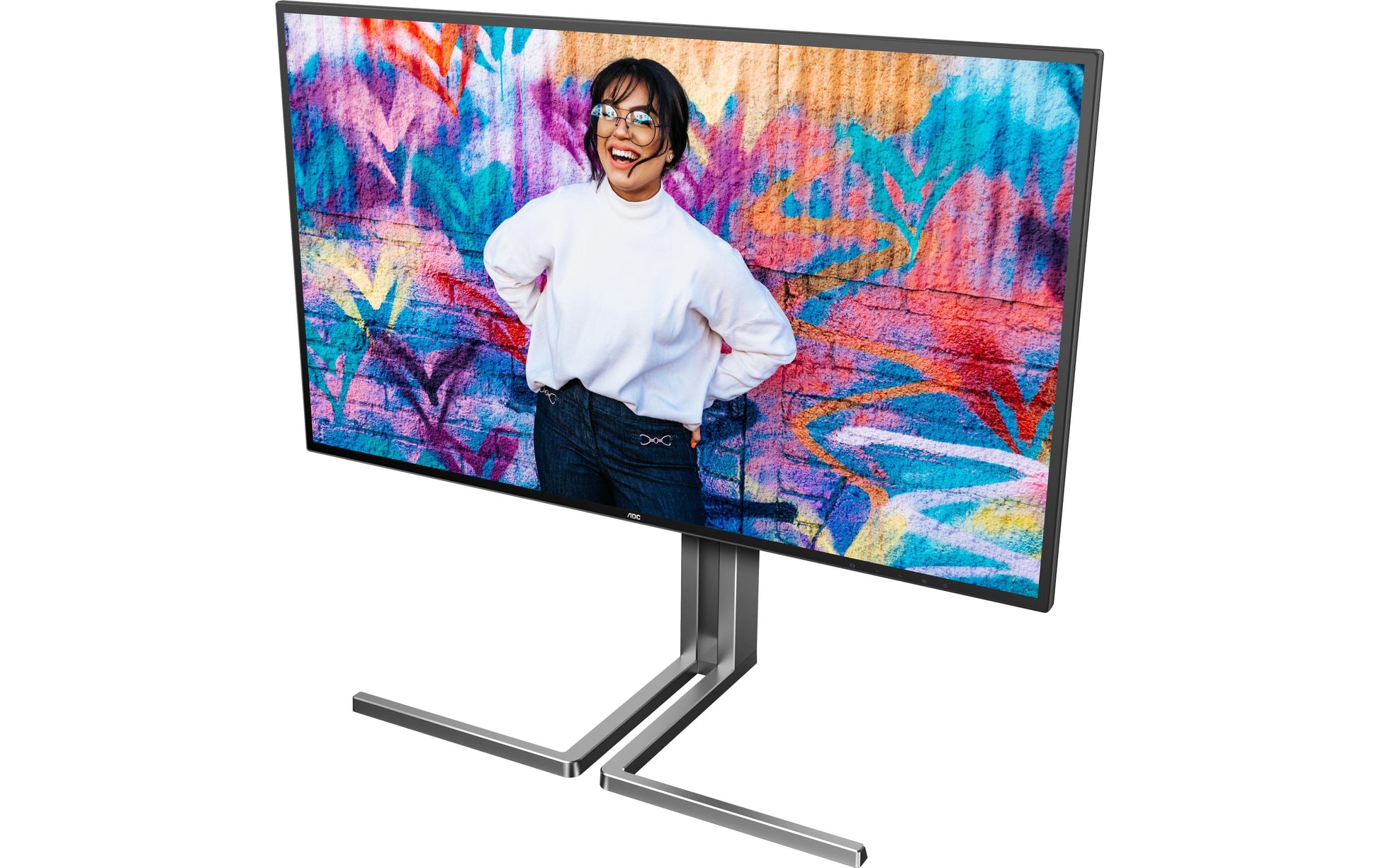 AOC U27U3CV – Monitor, 27", Nano-IPS, 60 Hz, 350 cd/m², 2× USB-C, KVM, Lautsprecher, VESA 100 × 100, Schwarz