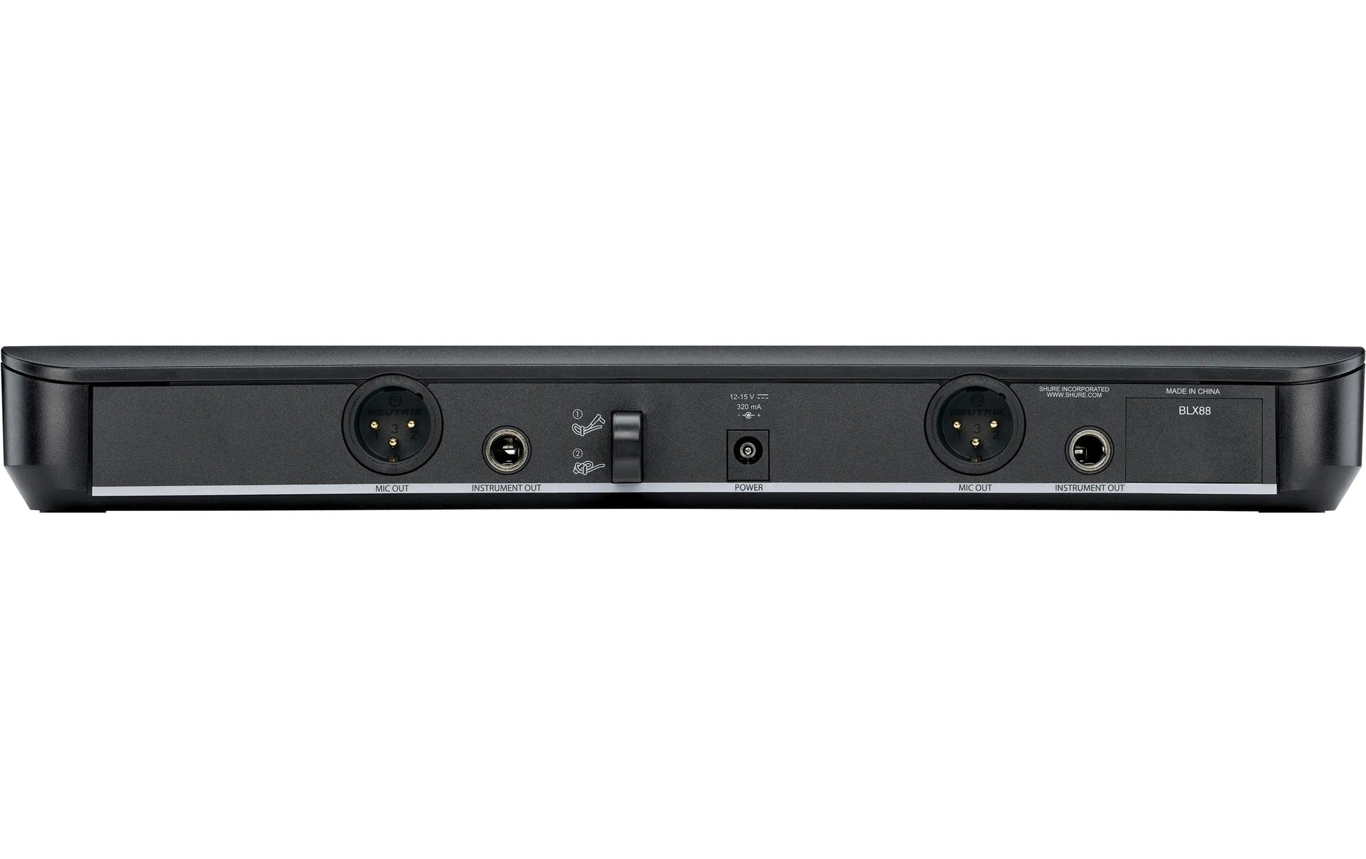 Shure BLX1288/P31-M17 Bühnenmikrofon – 6,35 mm Klinke, XLR, Kabellos (606–630 MHz), Niere, 100 m, Schwarz