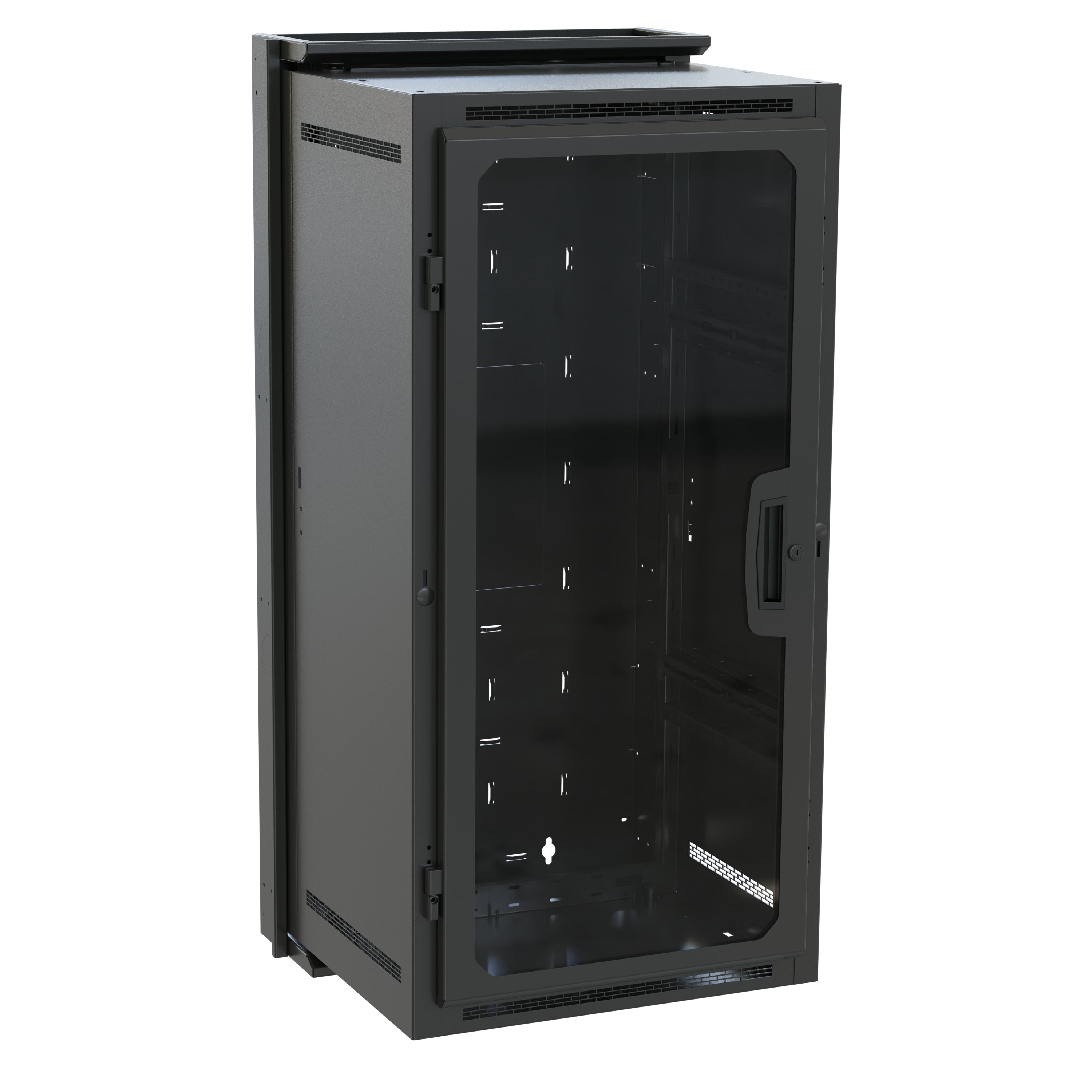 Middle Atlantic DWR-21-17PD – Wandrack 21U, Tragkraft 113,4 kg, Sperrschloss, Stahl, Schwarz