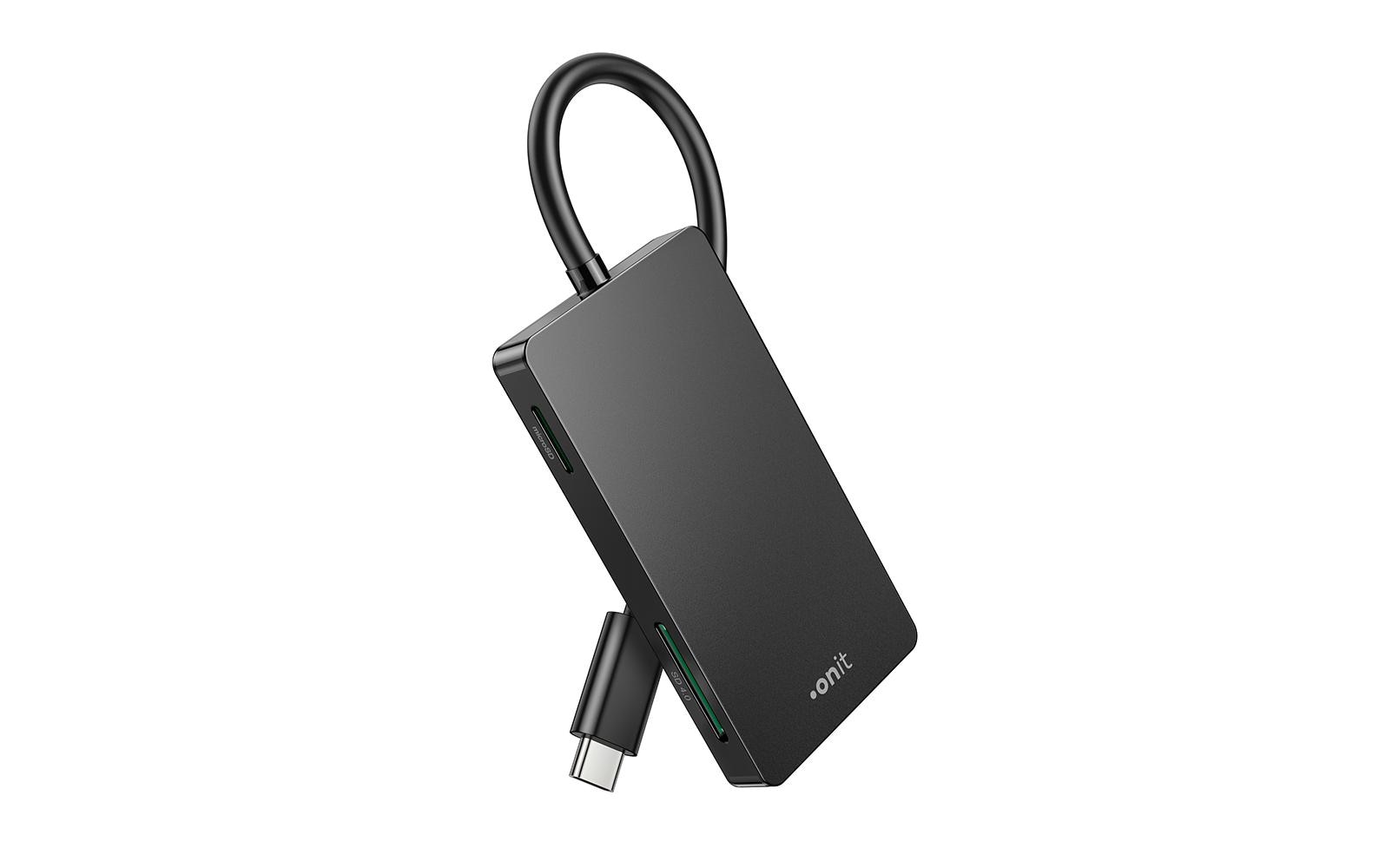 ONIT USB-Kartenleser USB-C – SD/microSD/CF – USB 3.2 Gen 1 (5 Gbit/s) – für Windows, MacOS, Android und mehr