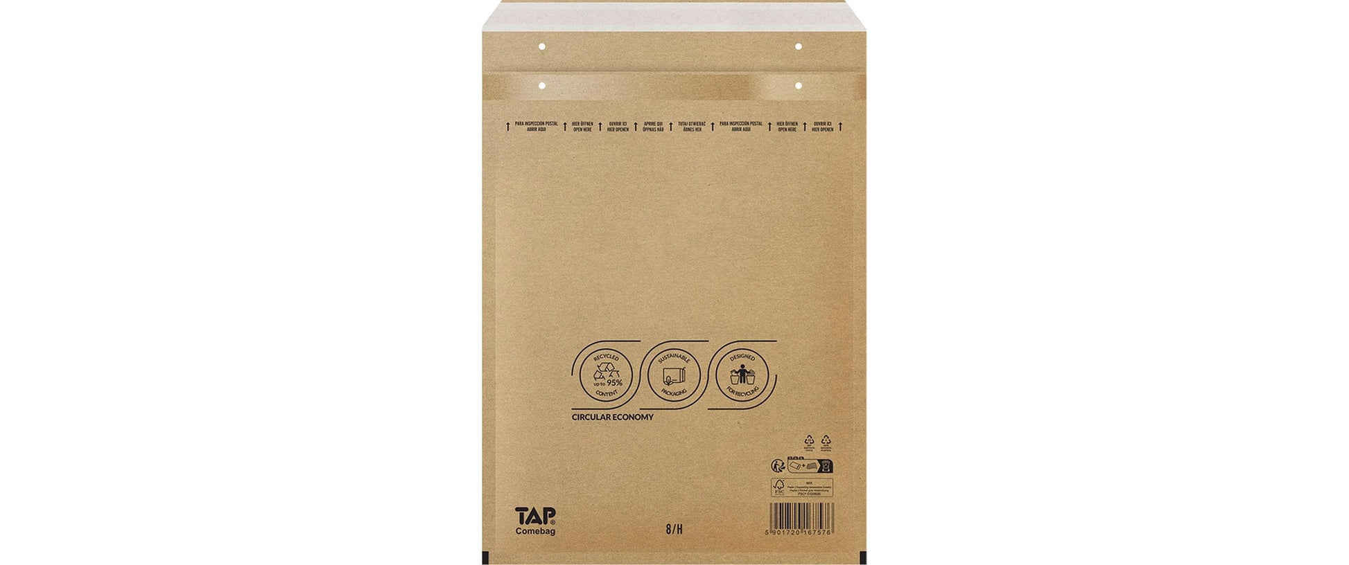 Luftpolstertasche – 270 × 360 mm, selbstklebend, Folie, braun – 100 Stk.