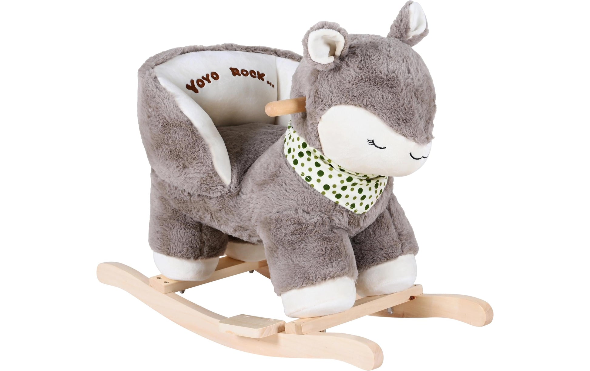 Knorrtoys Schaukeltier Reh – 52 cm – ab 10 Monaten – Plüsch, Polyester, Holz