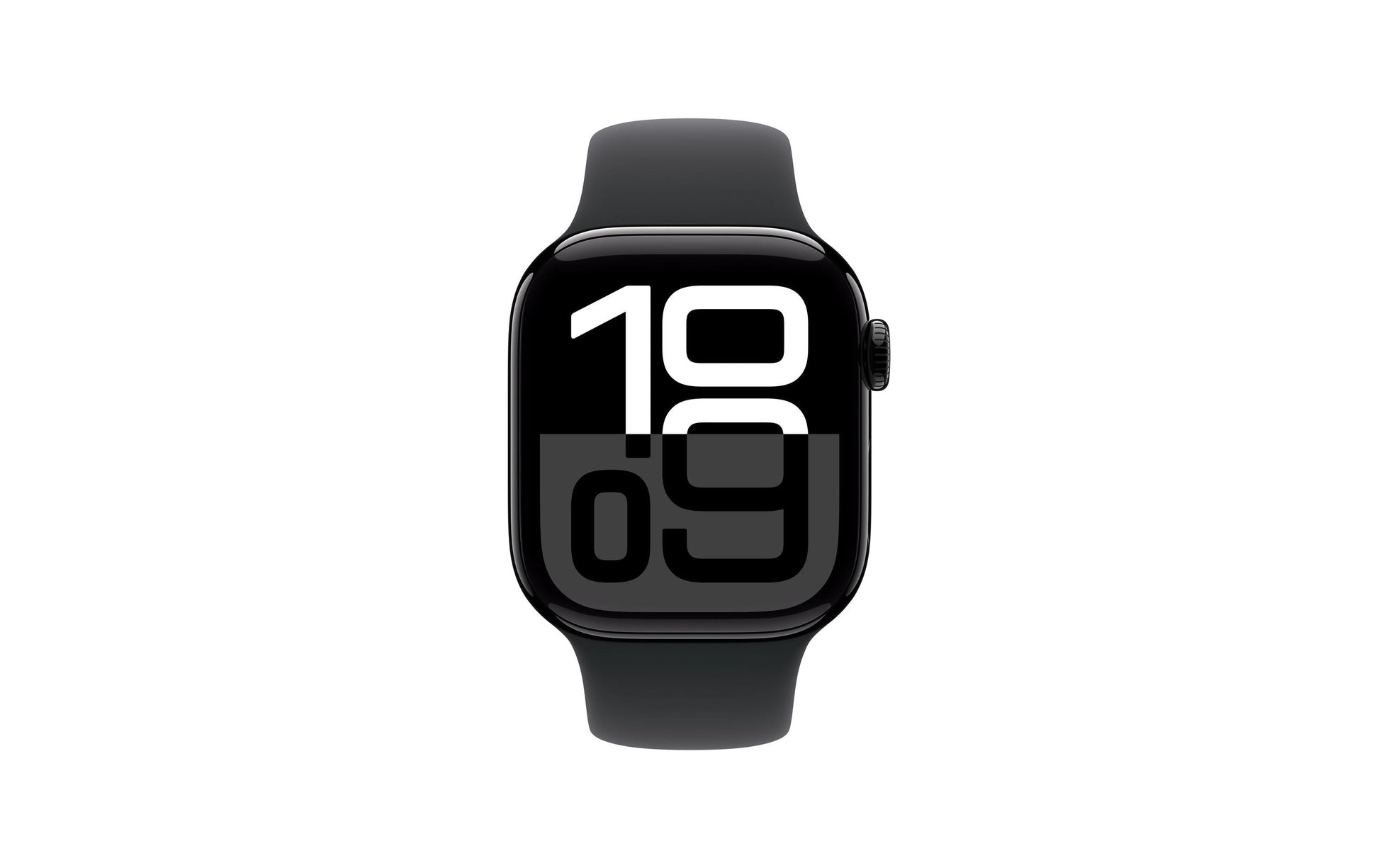 Apple Watch S10 – Smartwatch – 42 mm, GPS, OLED, 50 m, Schwarz, Bandgrösse S/M, Sportarmband