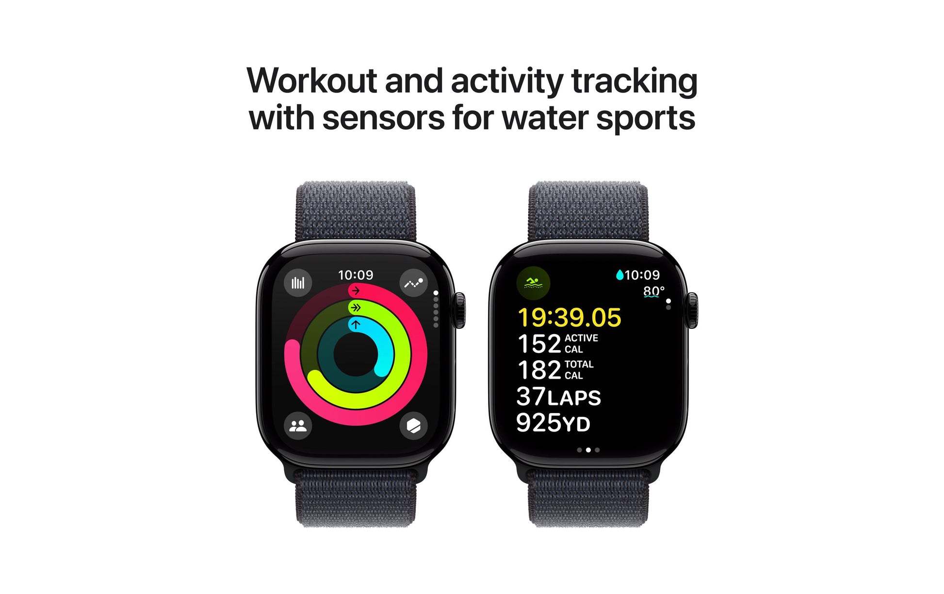 Apple Watch S10 – Smartwatch – 46 mm, GPS, AMOLED, 50 m, Jet Black, Ink Sport Loop