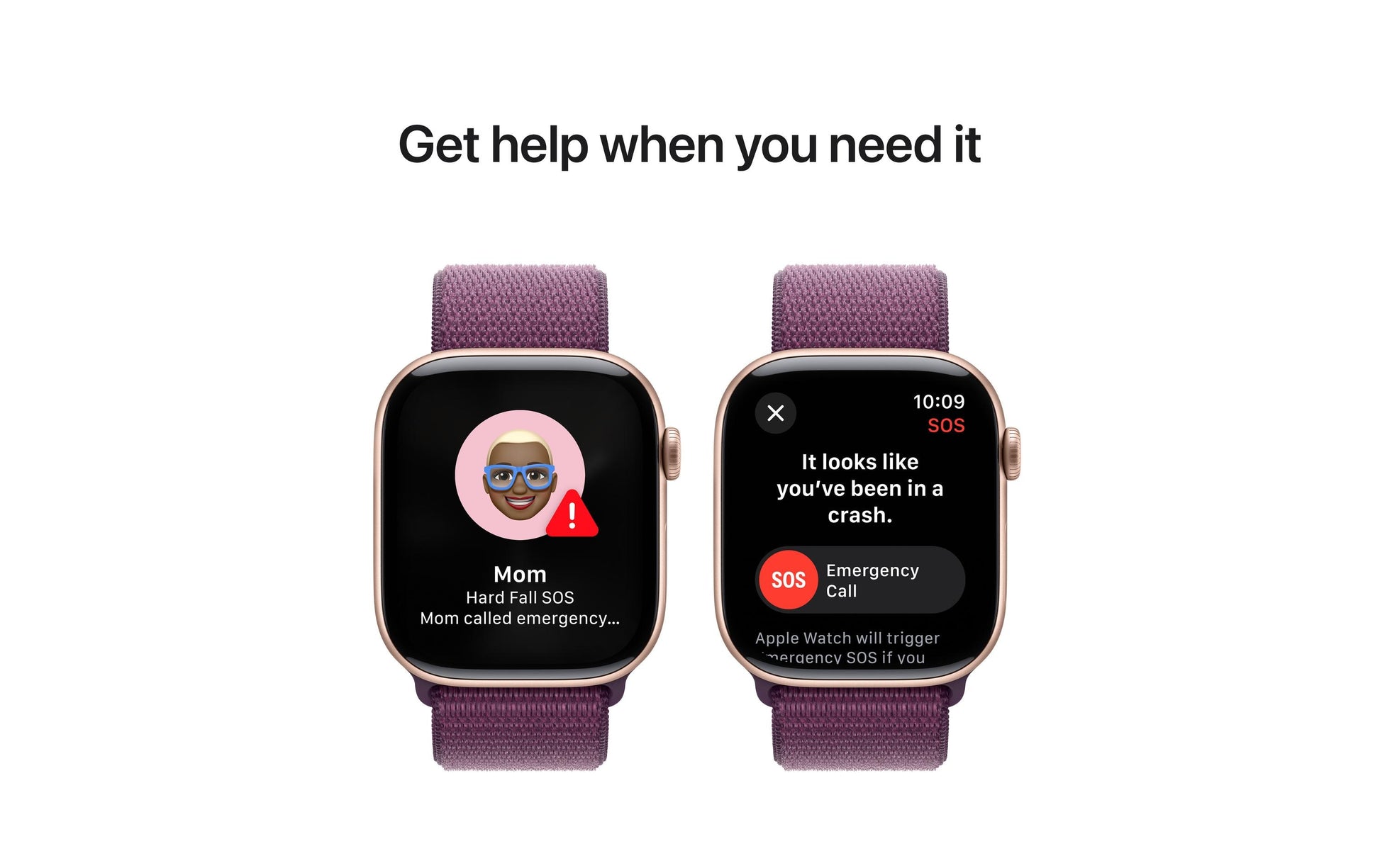 Apple Watch S10 – Smartwatch – 46 mm, GPS, OLED, 50 m, Roségold, Plum Sport Loop