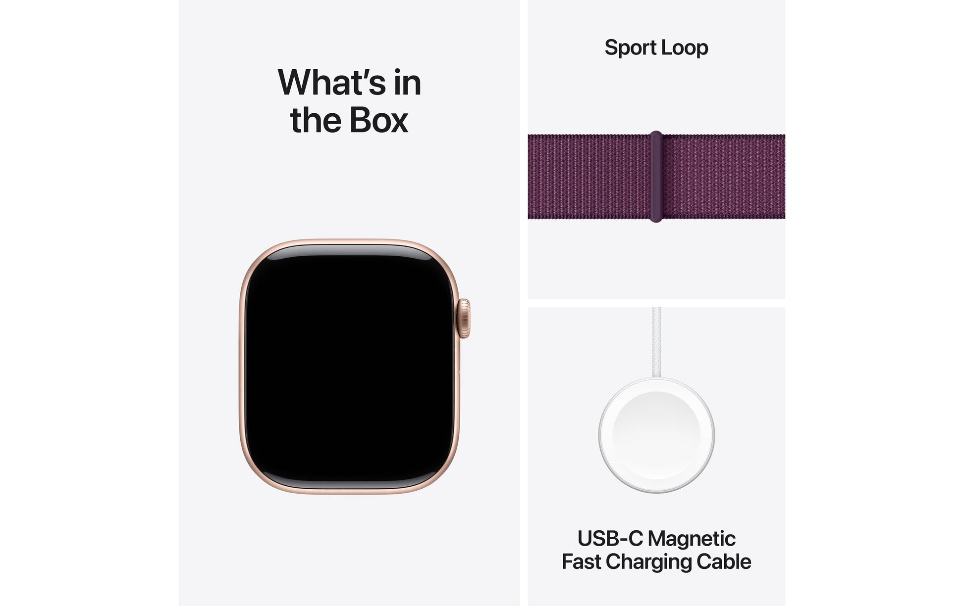 Apple Watch S10 – Smartwatch – 46 mm, GPS, OLED, 50 m, Roségold, Plum Sport Loop