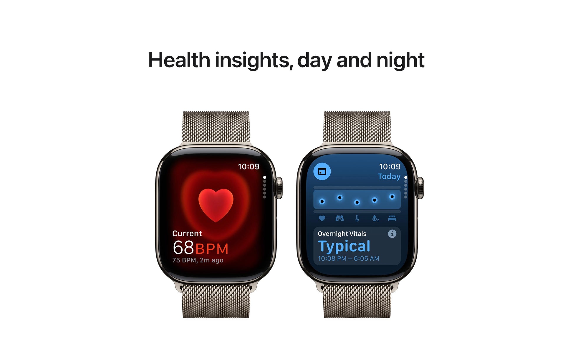 Apple Watch Series 10 46 mm GPS + Cellular – Titan, Milanese Loop, Edelstahl, S/M, 50 m, für iPhone