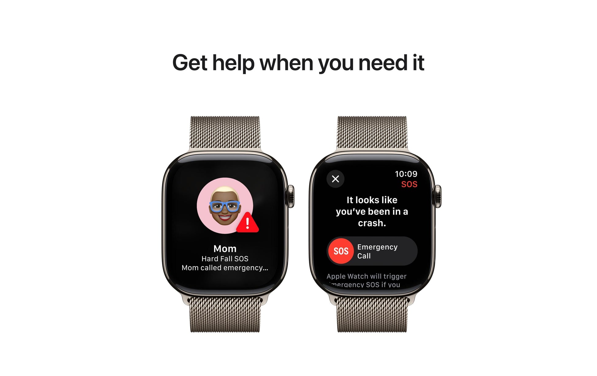 Apple Watch S10 – Smartwatch – 46 mm, LTE, OLED, 50 m, Natürliches Titan, Mailänder Schlaufe (M/L)