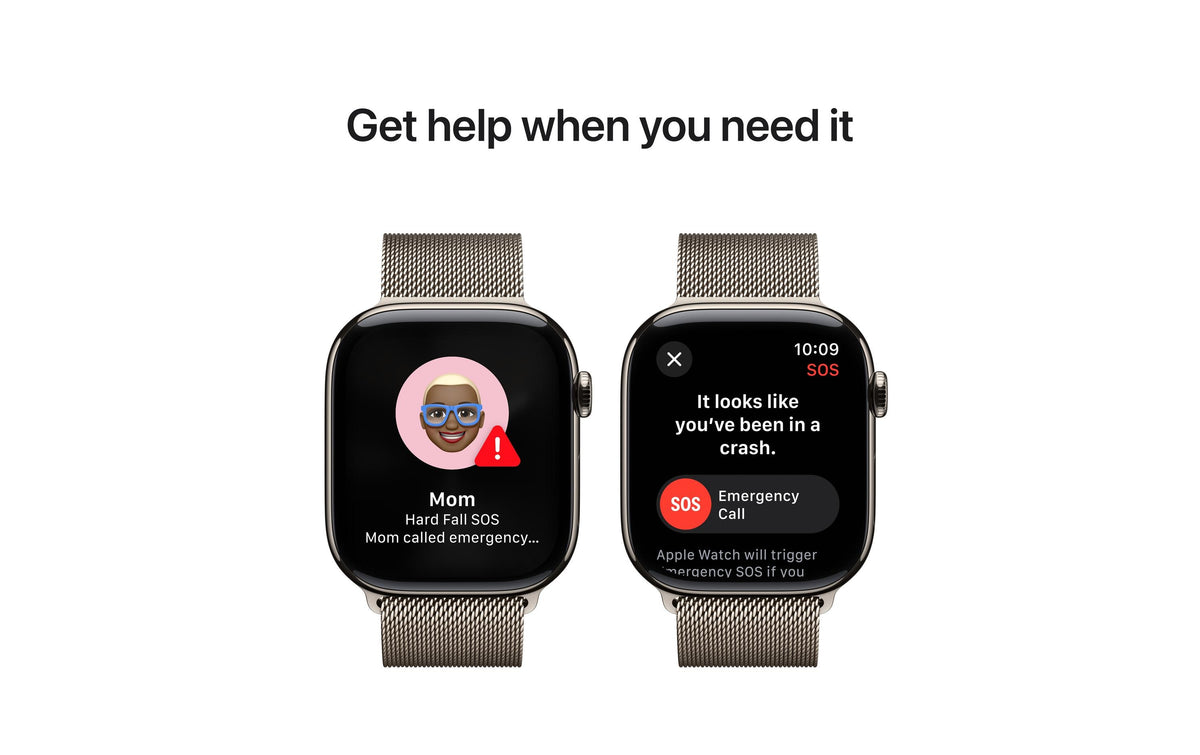 Apple Watch Series 10 46 mm GPS + Cellular – Titan, Milanese Loop, Edelstahl, S/M, 50 m, für iPhone