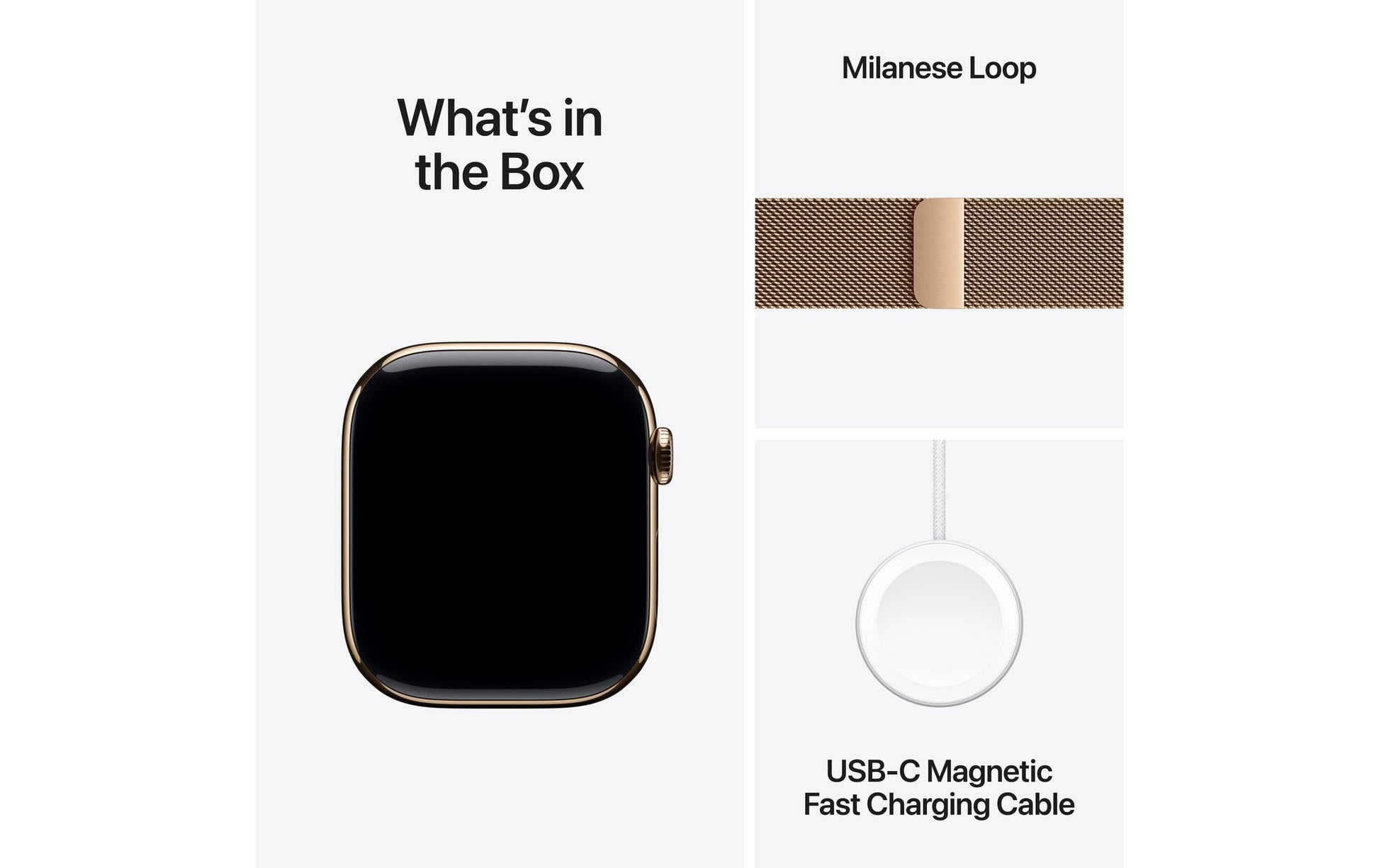 Apple Watch S10 – Smartwatch – 39 mm, LTE, OLED, 50 m, IP6X, Gold/Roségold, Bandgrösse M/L, Milanese Loop
