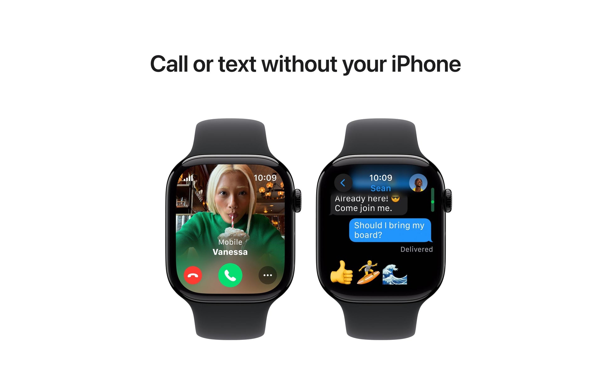 Apple Watch S10 – Smartwatch – 46 mm, LTE, AMOLED, 50 m, Schwarz, Bandgrösse S/M, Sportarmband