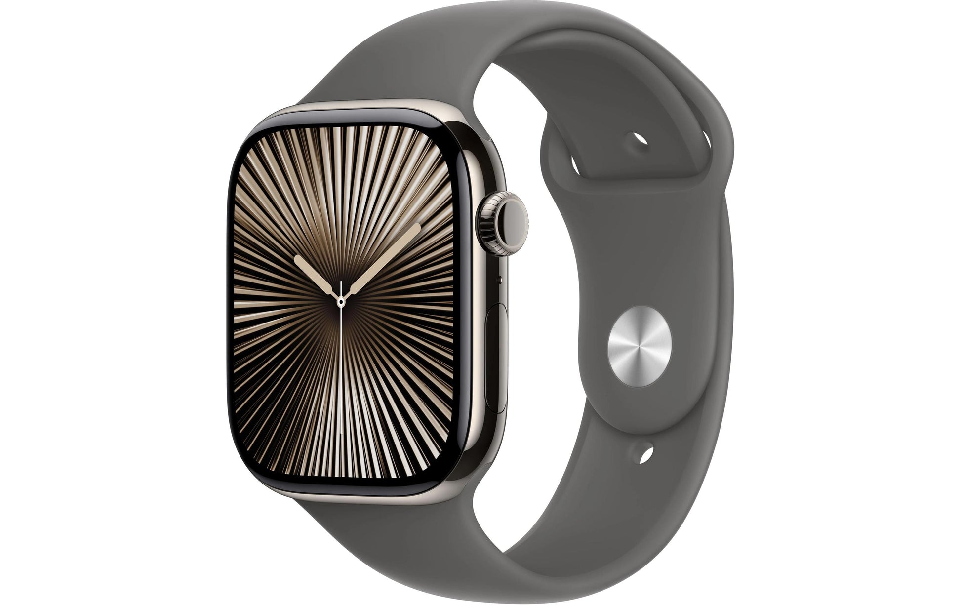 Apple Watch S10 – Smartwatch – 46 mm, LTE, OLED, 50 m, IP6X, Natural Titanium, Stone Grey, Armbandgrösse S/M