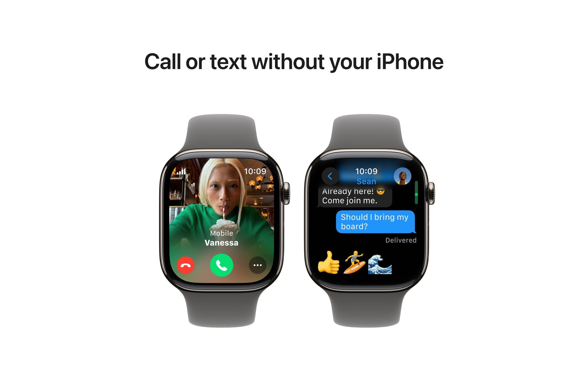 Apple Watch S10 – Smartwatch – 46 mm, LTE, OLED, 50 m, Natural Titanium, Stone Grey Sportarmband (M/L)