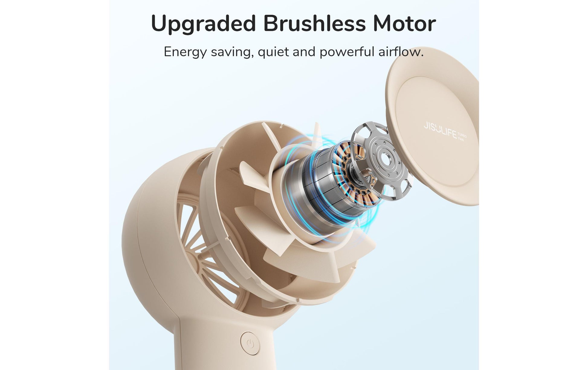 JisuLife Handventilator Life 5 Plus – 5 Stufen, 4000 mAh, USB-C, 16 h, Braun