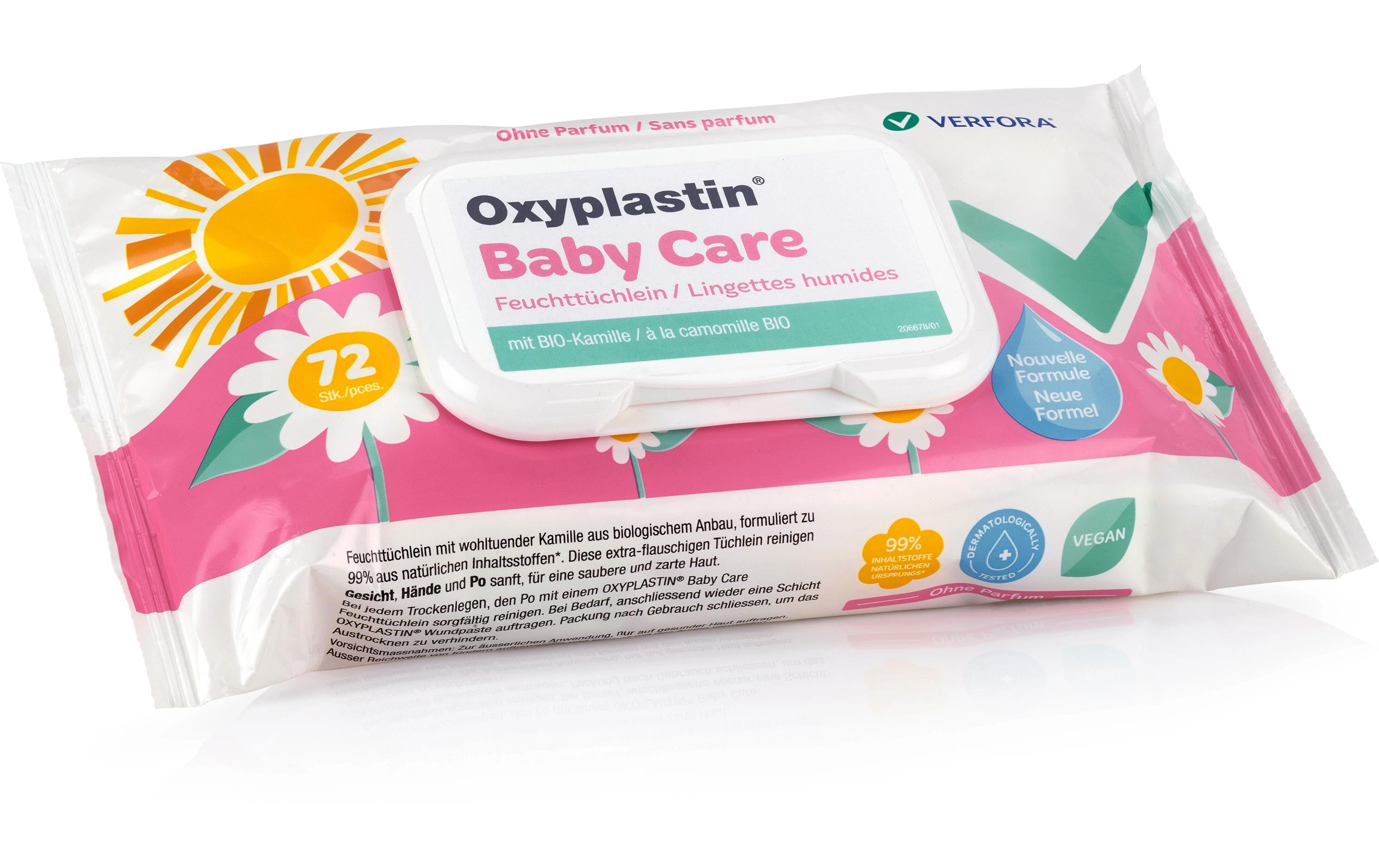 Oxyplastin Feuchttücher – BabyCare – 72 Stk