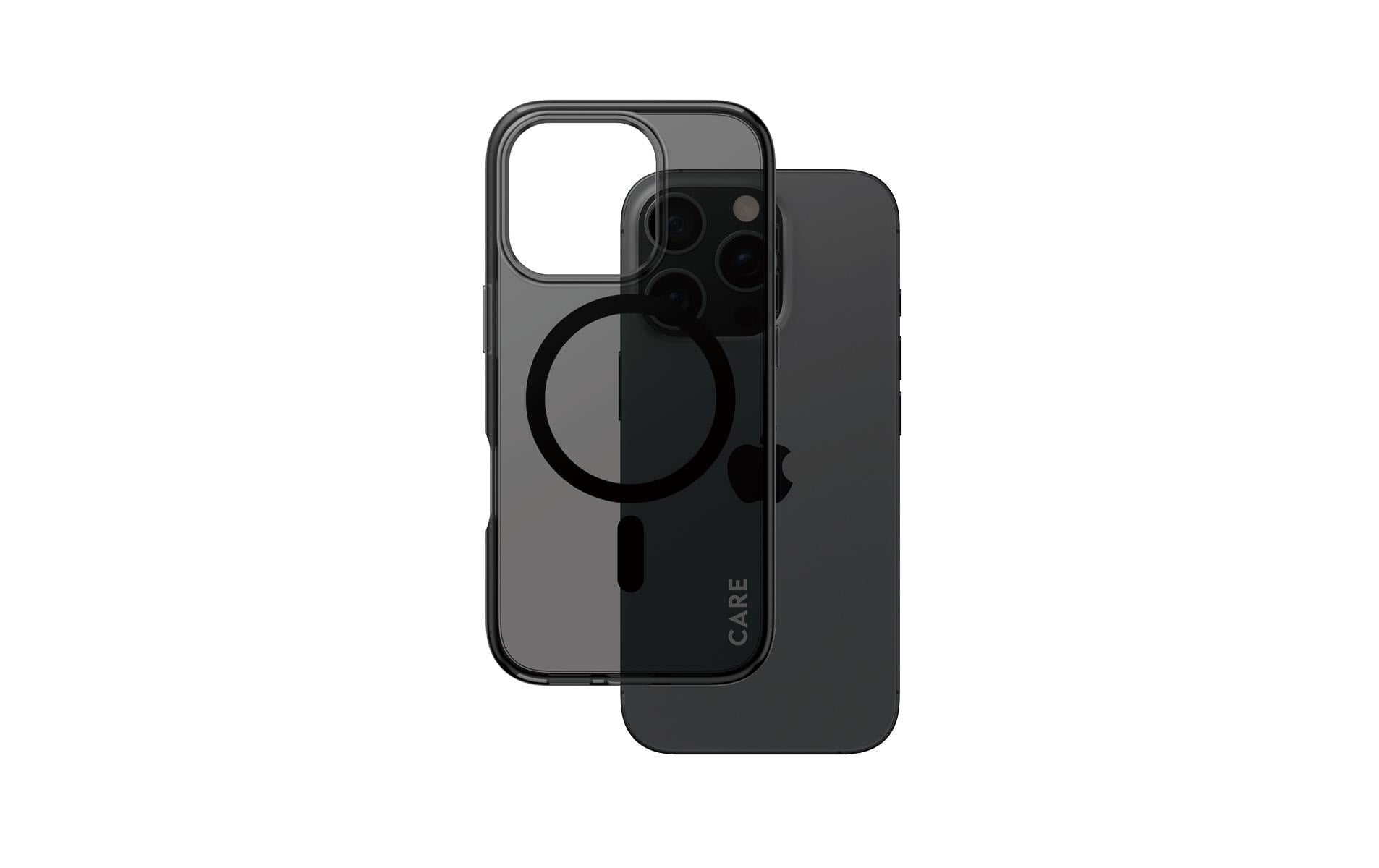 PanzerGlass CARE Flagship Backcover – für Apple iPhone 16 Pro, Kunststoff, Smokey, bis 4,8 m sturzsicher