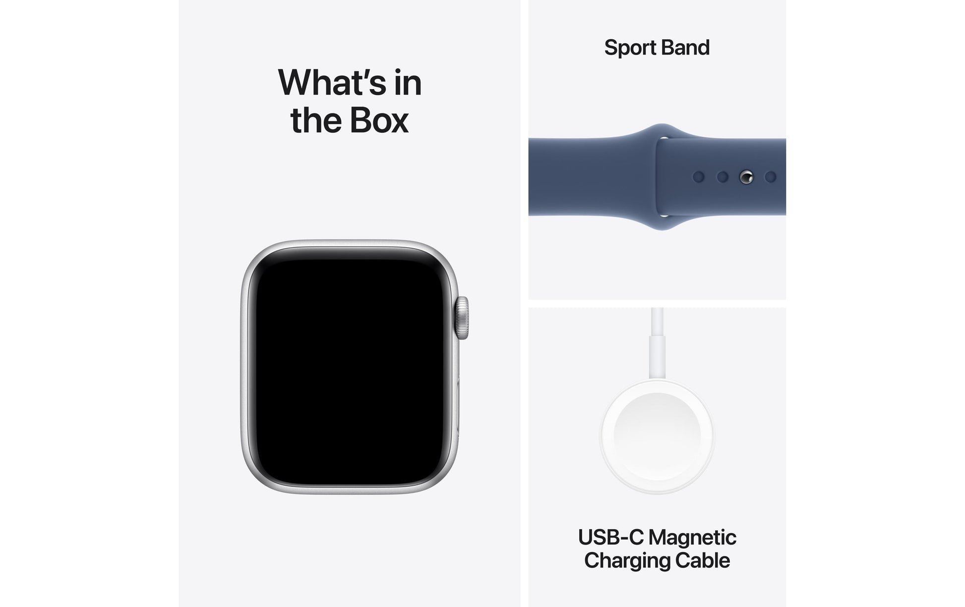 Apple Watch SE (2024) – Smartwatch – 44 mm, LTE, OLED, Ion-X Glas, 50 m, Blau, Bandgrösse S/M