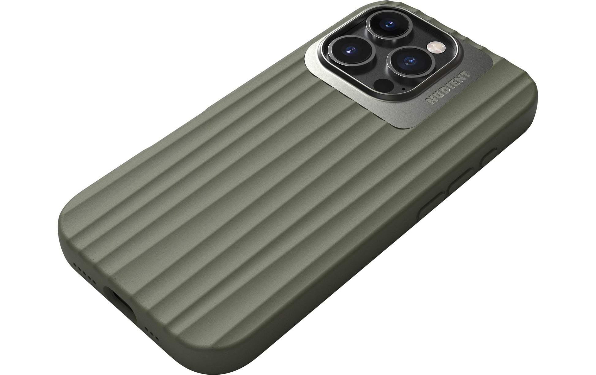 Nudient – Backcover Bold – für Apple iPhone 16 Pro – Olive – MagSafe-kompatibel