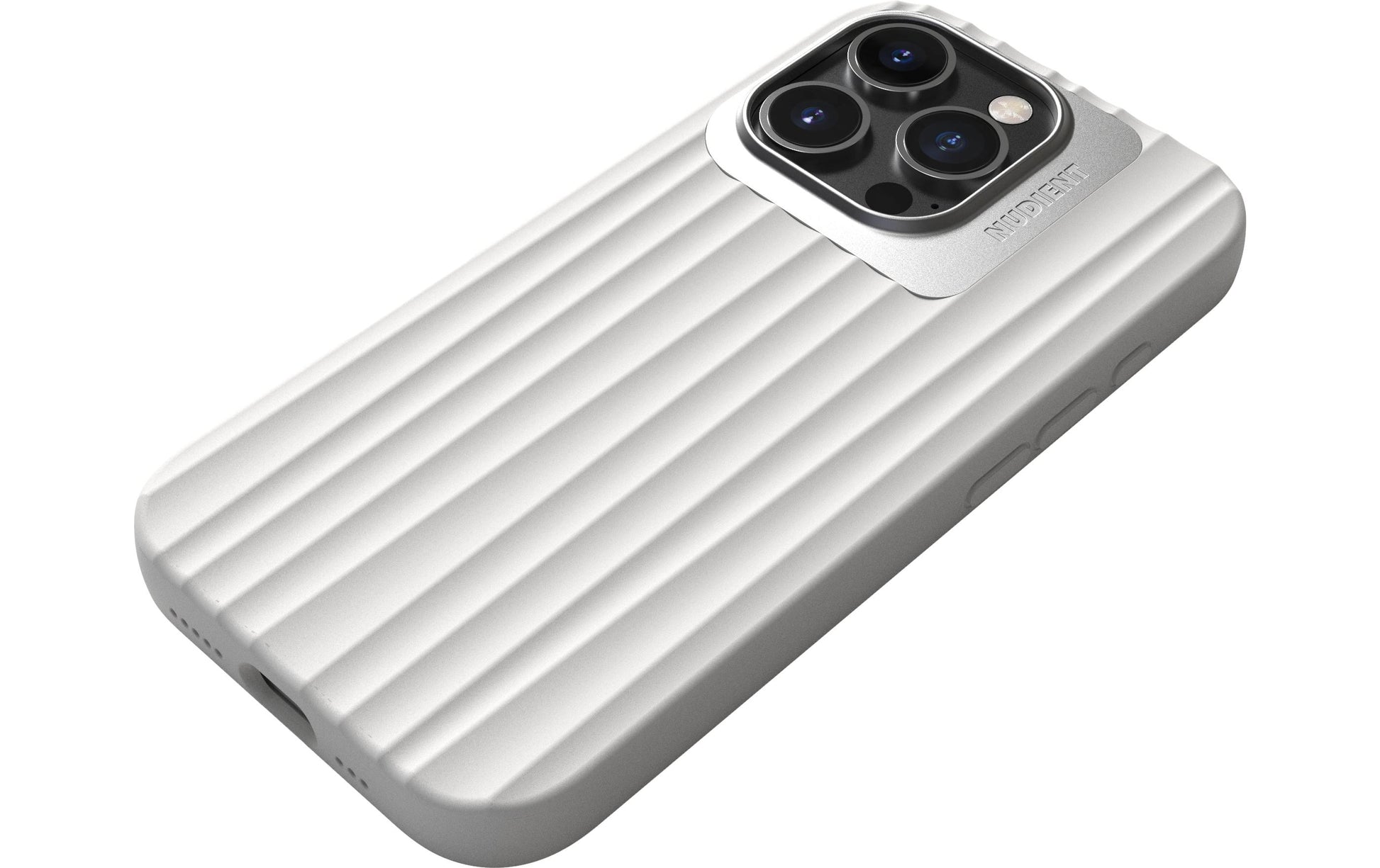 Nudient – Backcover Bold – für Apple iPhone 16 Pro – weiss – MagSafe-kompatibel