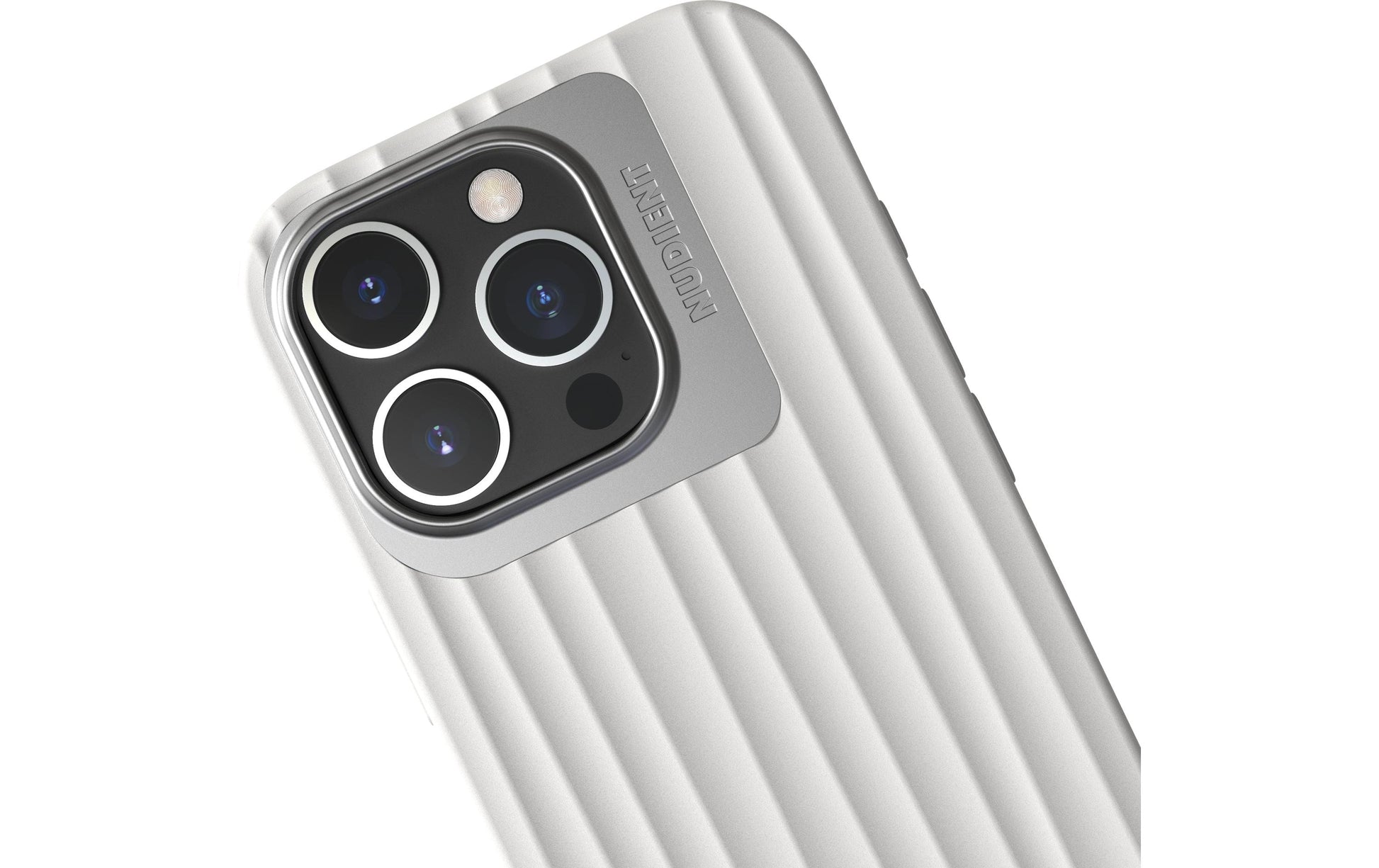 Nudient – Backcover Bold – für Apple iPhone 16 Pro – weiss – MagSafe-kompatibel