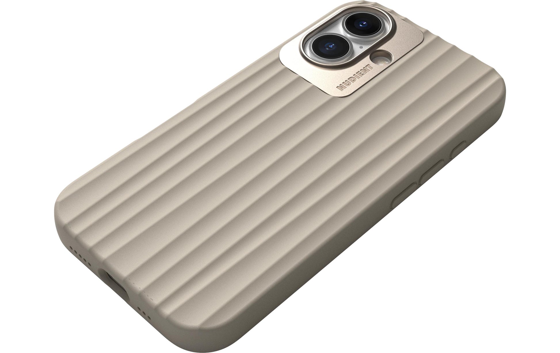 Nudient – Backcover – für Apple iPhone 16 – beige – MagSafe-kompatibel