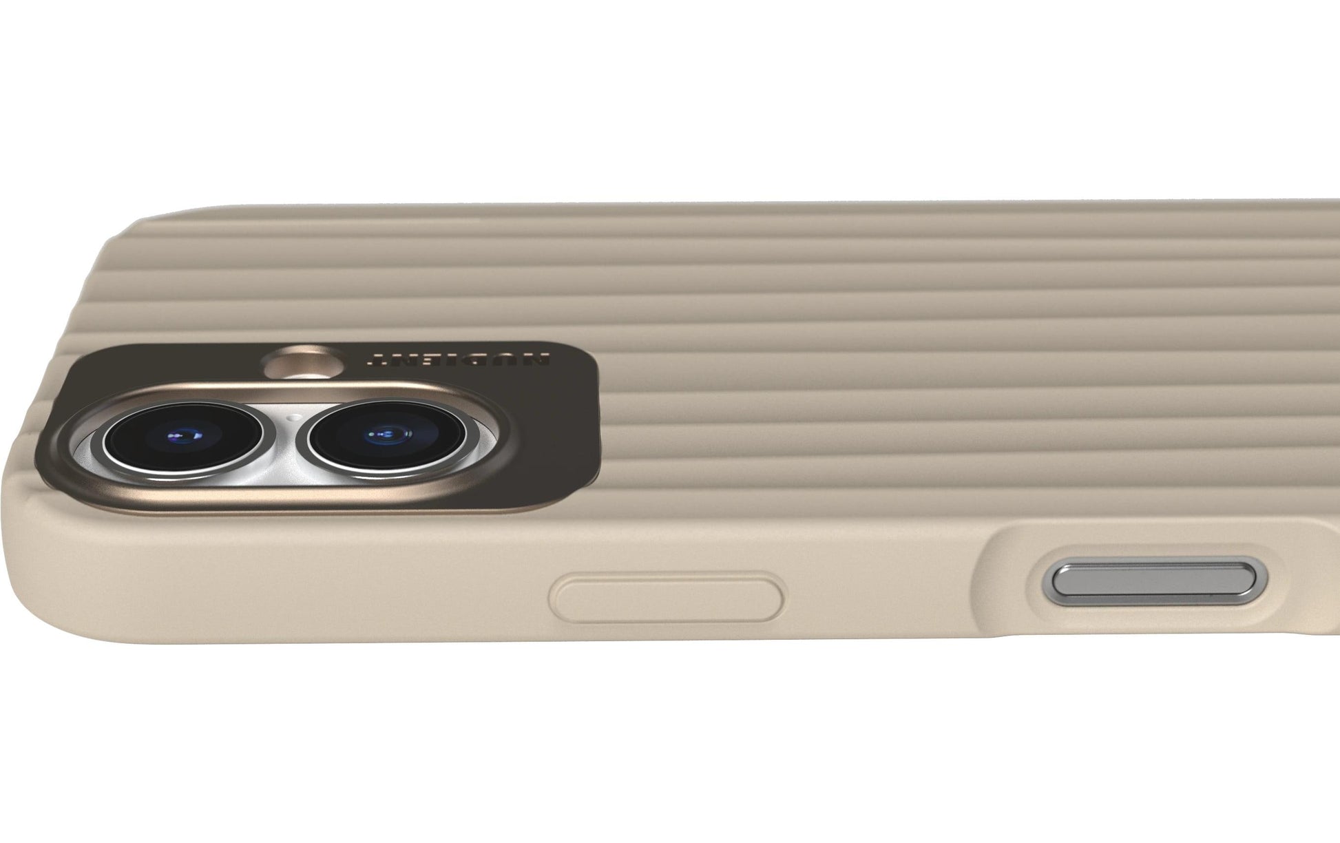 Nudient – Backcover – für Apple iPhone 16 – beige – MagSafe-kompatibel