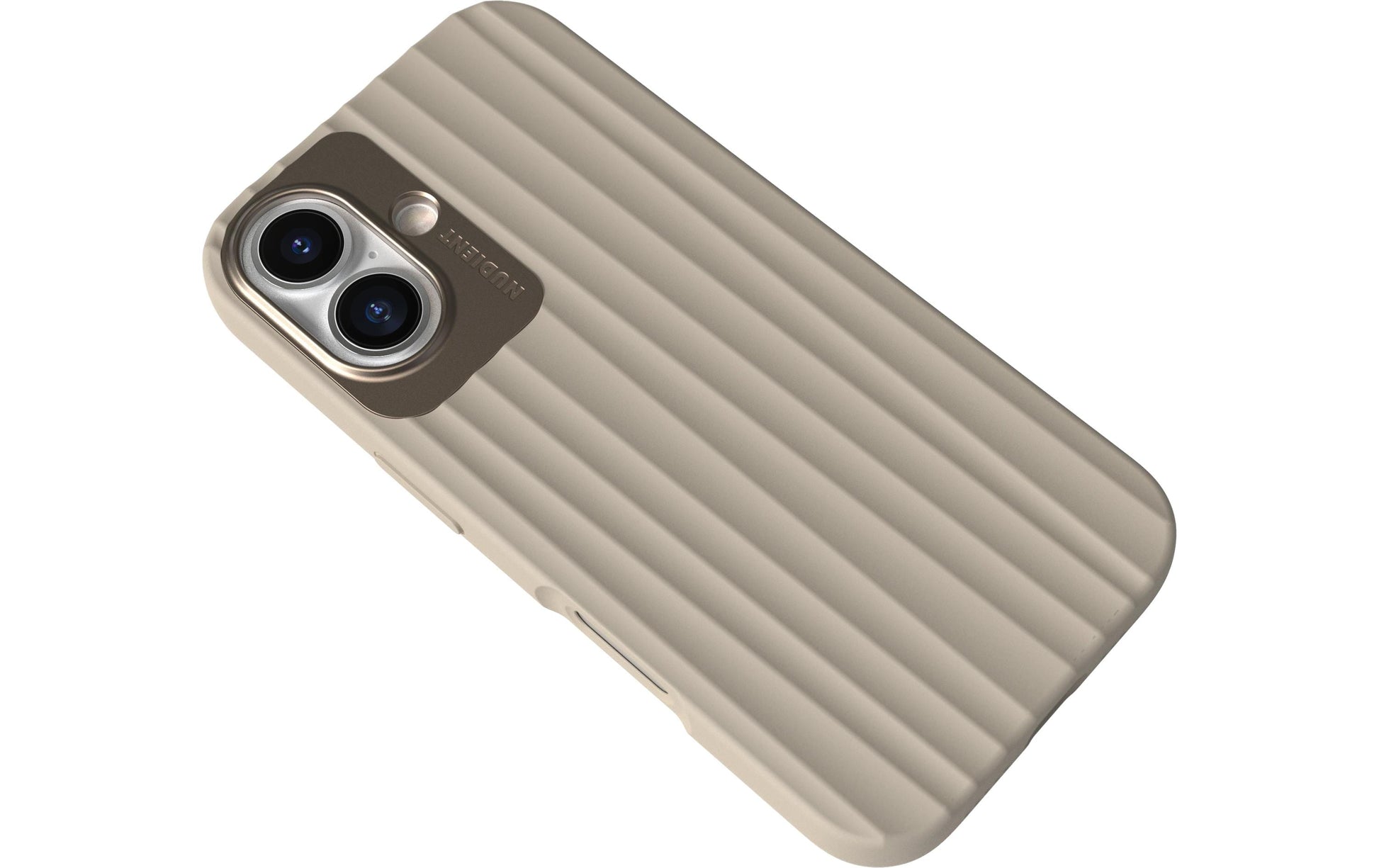 Nudient – Backcover – für Apple iPhone 16 – beige – MagSafe-kompatibel