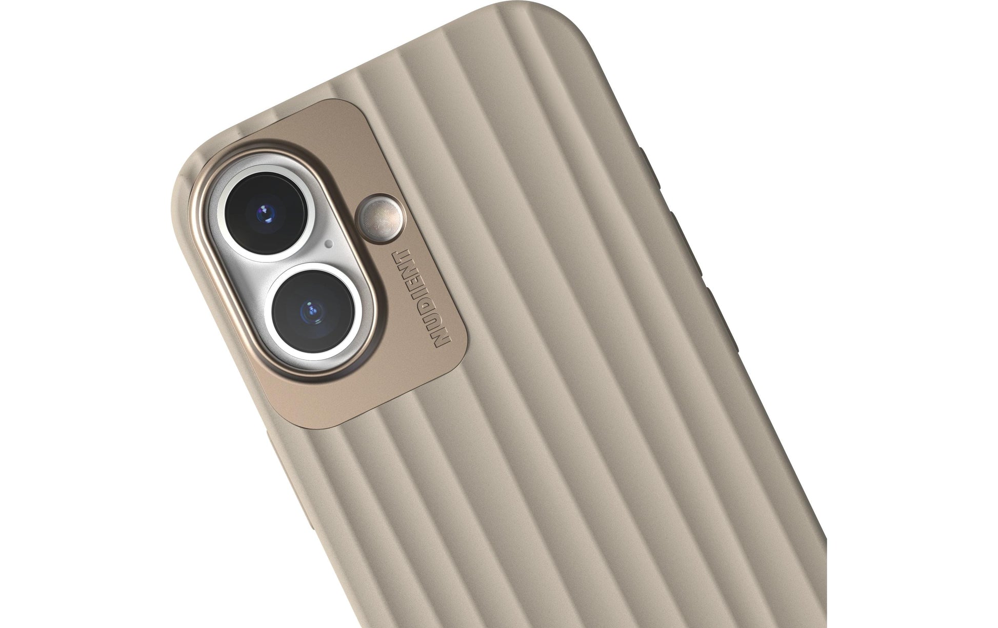 Nudient – Backcover – für Apple iPhone 16 – beige – MagSafe-kompatibel