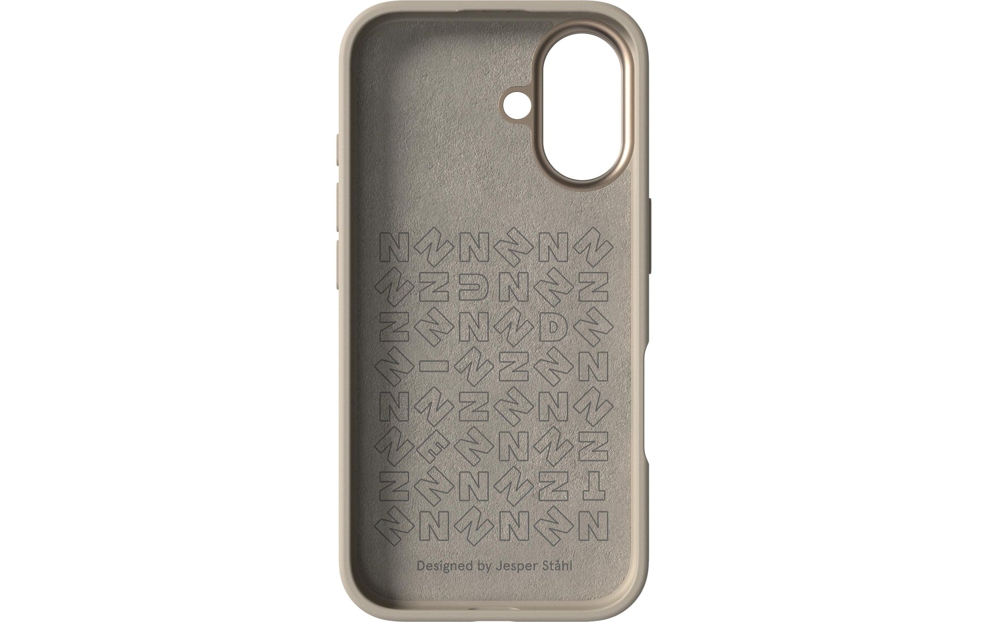 Nudient – Backcover – für Apple iPhone 16 – beige – MagSafe-kompatibel