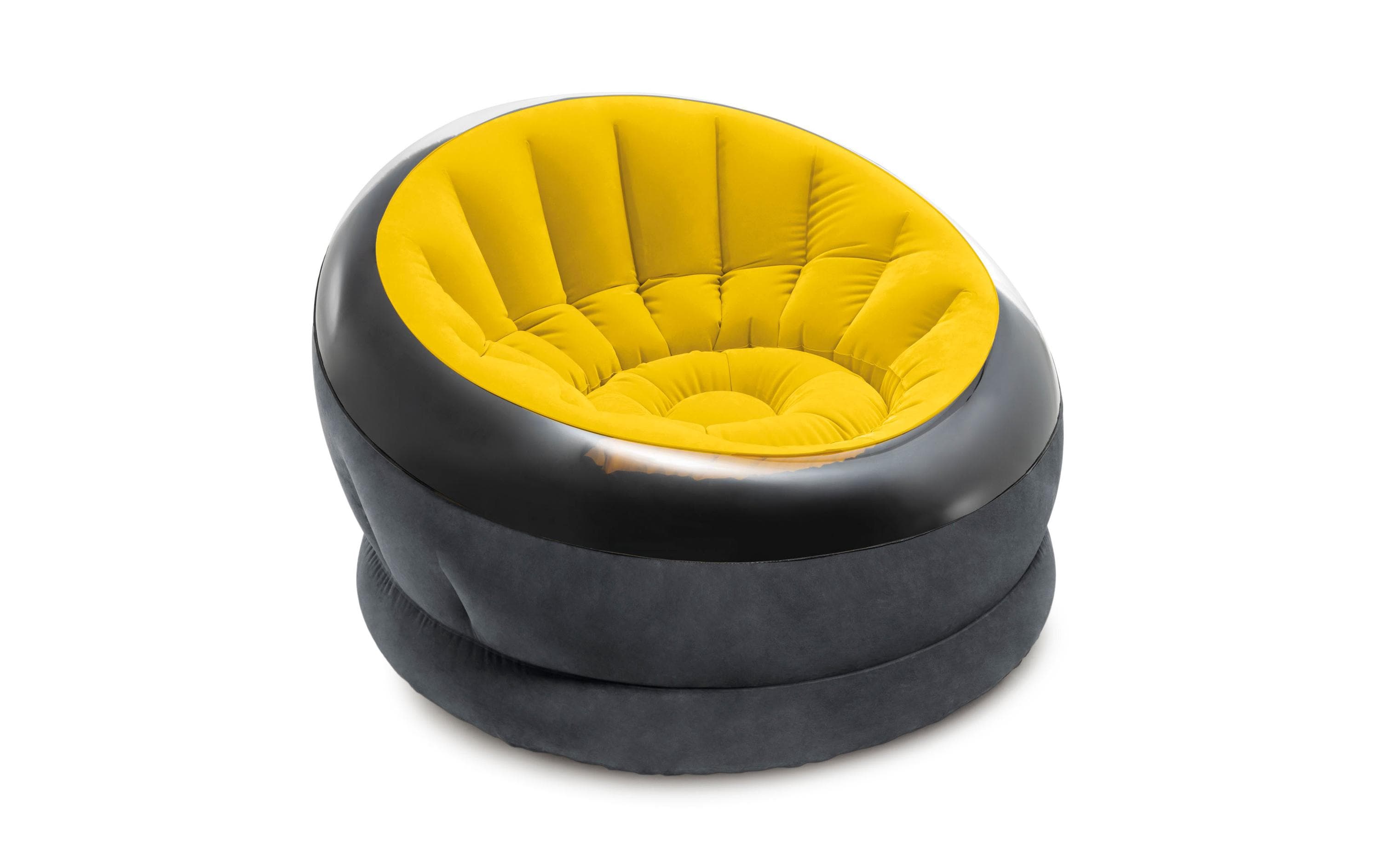 Intex Sessel Empire – 112 × 69 × 109 cm – PVC – schwarz/gelb