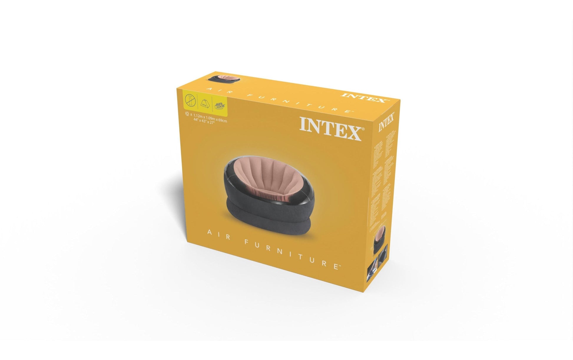 Intex Beistelltisch – 112 × 69 × 109 cm – PVC – Schwarz/Rosa