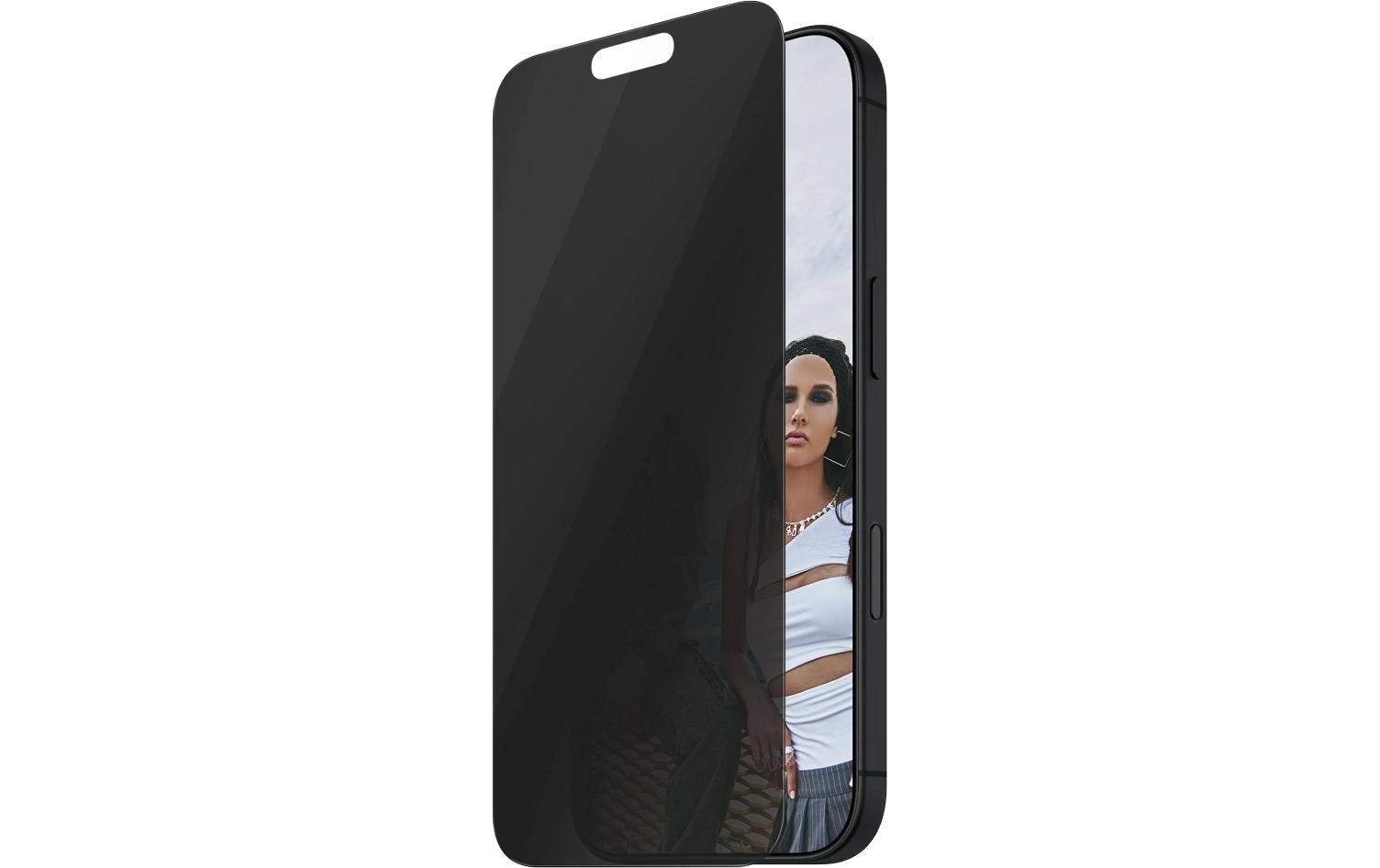 PanzerGlass SAFE. – Privacy-Filter (Panzerglas), Ultra-Wide Fit – für iPhone 16 Plus/15 Plus – mit Applikator