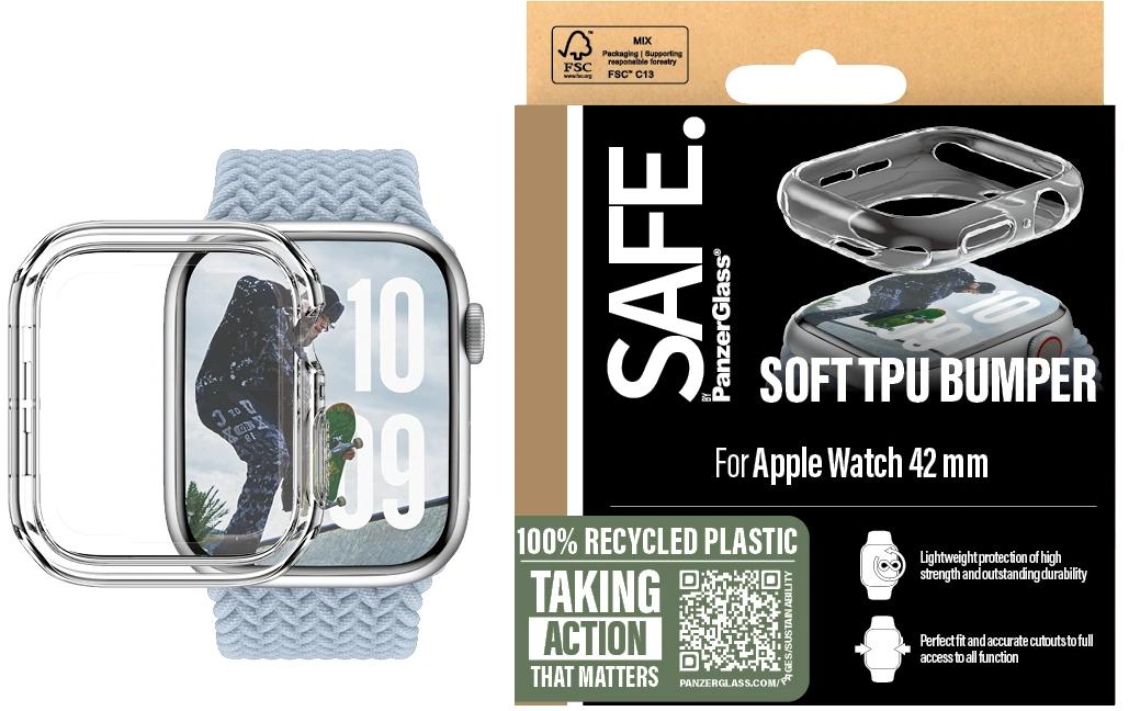 PanzerGlass SAFE. TPU Bumper – Transparent, für Apple Watch Series 10 42 mm