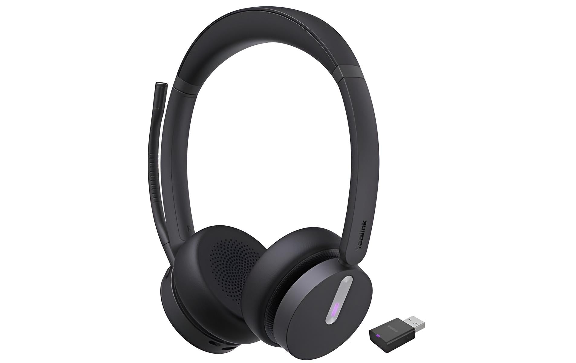 Yealink WH64 – Duo Headset (On-Ear) – Bluetooth, USB (Micro-USB) – für Microsoft Teams – schwarz – bis 16 h