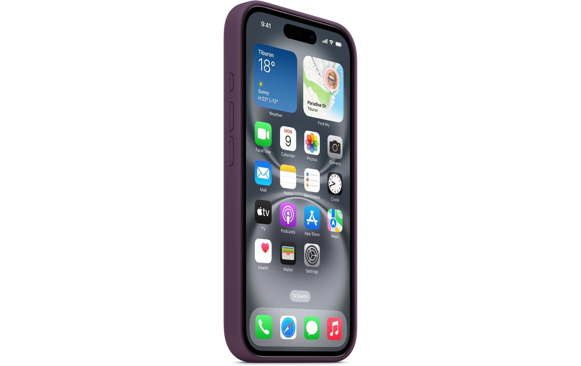 Apple Backcover – für Apple iPhone 16 – violett – Silikon, MagSafe-kompatibel