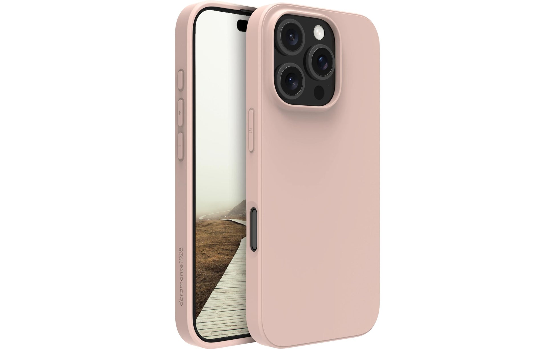 dbramante1928 Greenland Backcover – für Apple iPhone 16 Pro, recycelbarer Kunststoff, Pink Sand