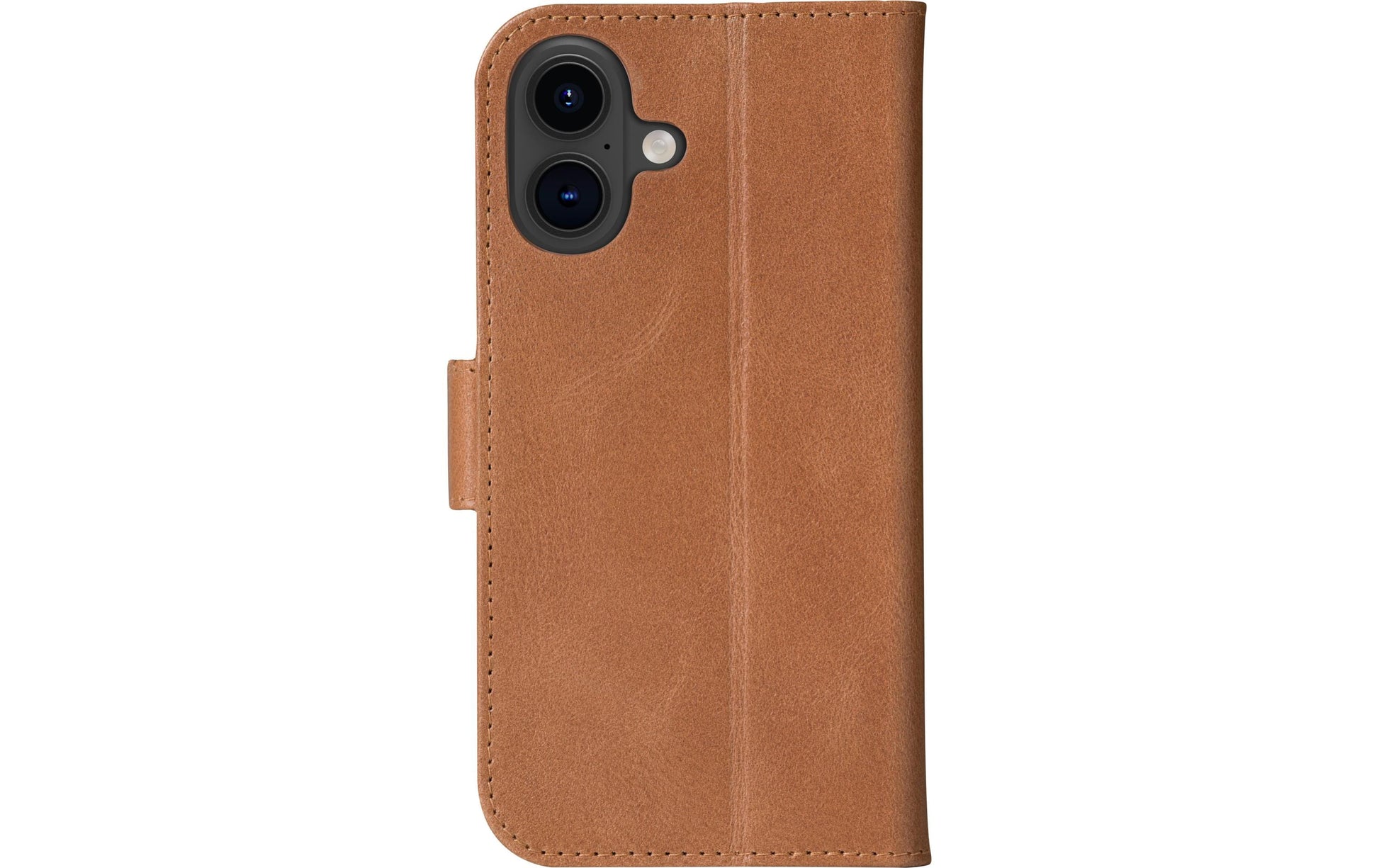 dbramante1928 Copenhagen Folio – für Apple iPhone 16, mit Kartenfach, Leder, Beige, Magnetverschluss